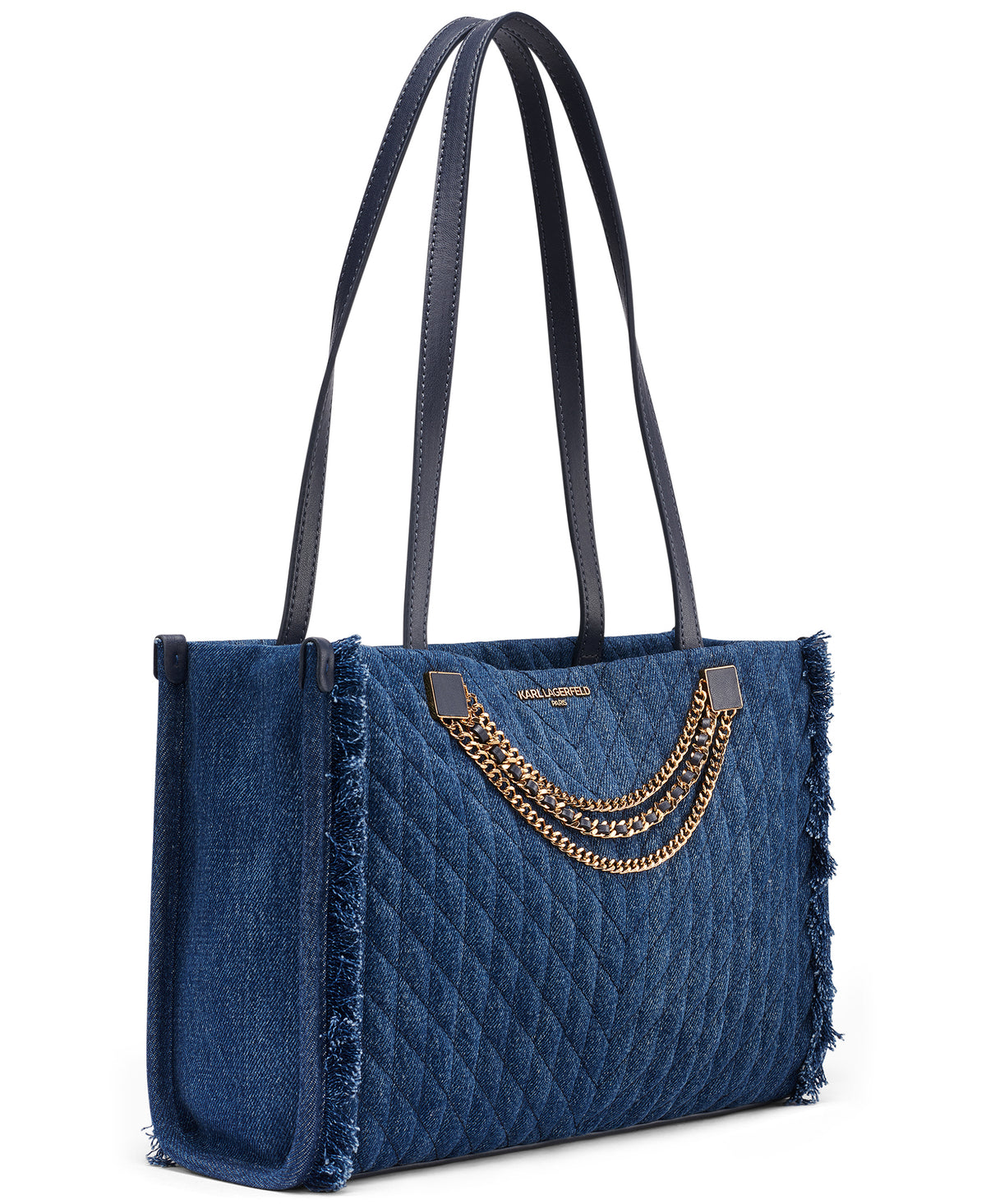 JADE FRAYED QUILTED DENIM SHOPPER TOTE View 2 | New Arrivals JADE FRAYED QUILTED DENIM SHOPPER TOTE View 2 | New Arrivals