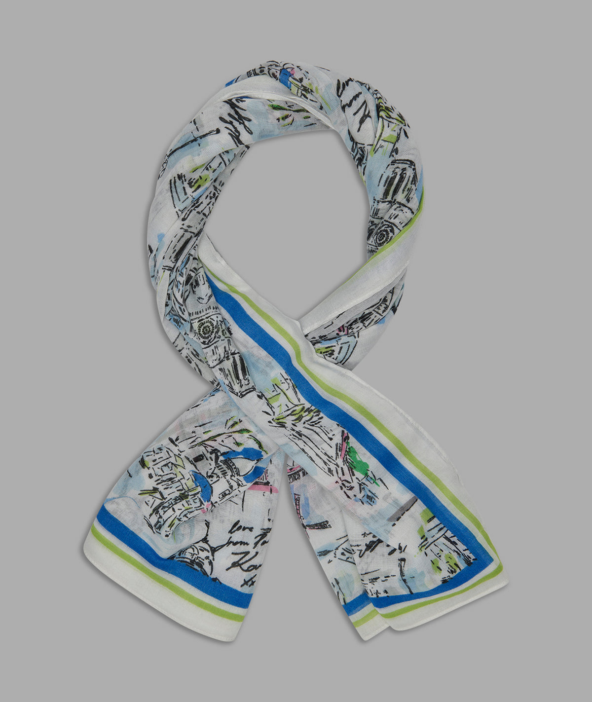 Karl Lagerfeld 100% Silk Scarf KARL LAGERFELD SIGNATURE SILK - Scarf - black white/black  main image 3