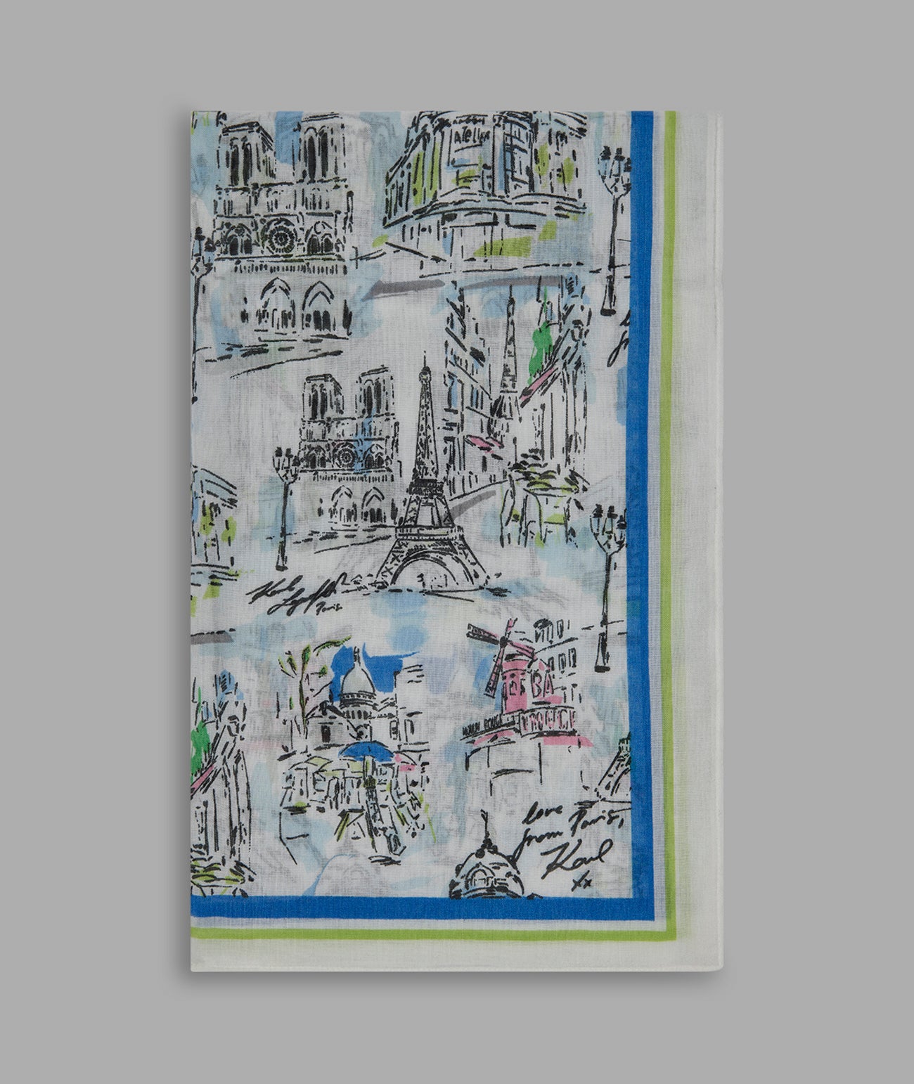 April In Paris Oversized Square Scarf | Karl Lagerfeld Paris