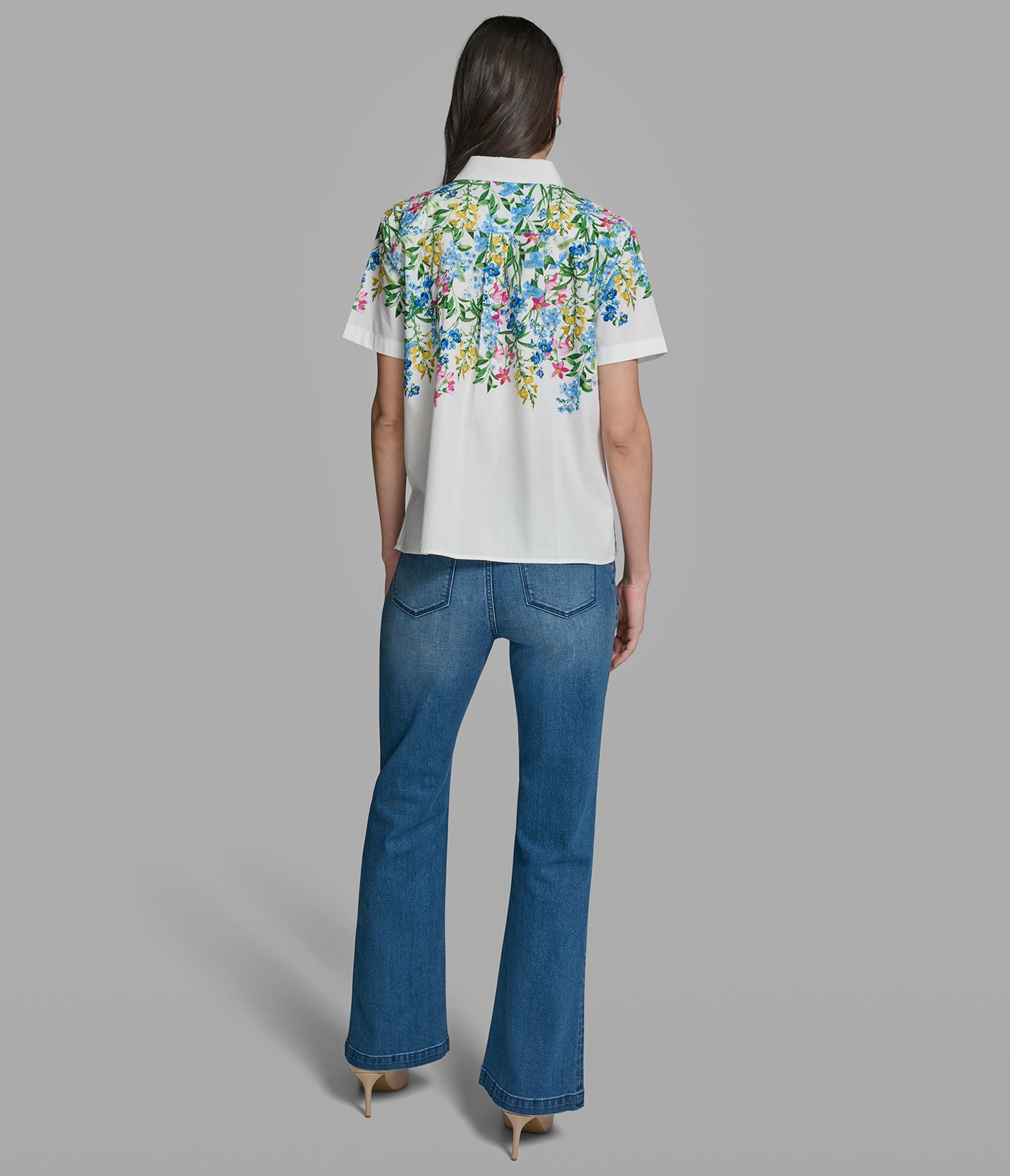 SHORT SLEEVE FLORAL BLOUSE VIEW 5 | New Arrivals SHORT SLEEVE FLORAL BLOUSE VIEW 5 | New Arrivals