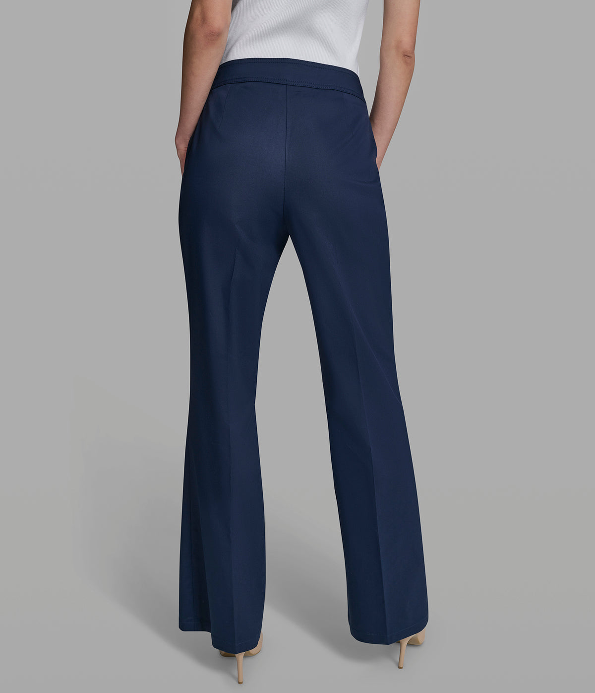 Karl Lagerfeld Paris Women's Wide-leg Mid-Rise Sailor Pants - Naval Academy