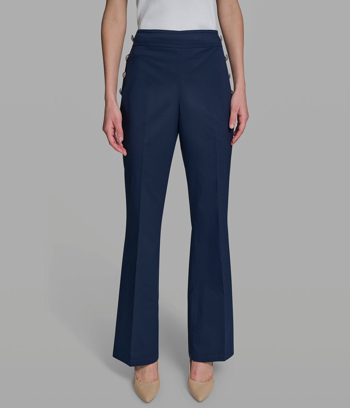 Sailor Button Flare Leg Pant | Pants & Shorts