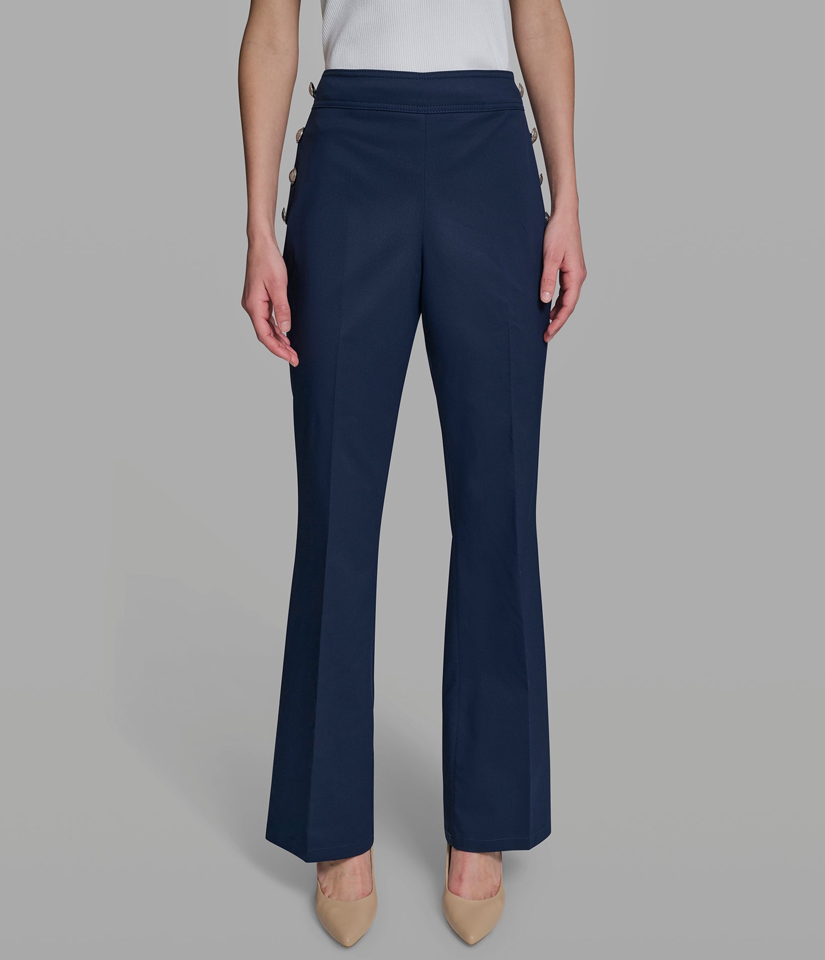 SAILOR BUTTON FLARE LEG PANT View 2 | New Arrivals SAILOR BUTTON FLARE LEG PANT View 2 | New Arrivals