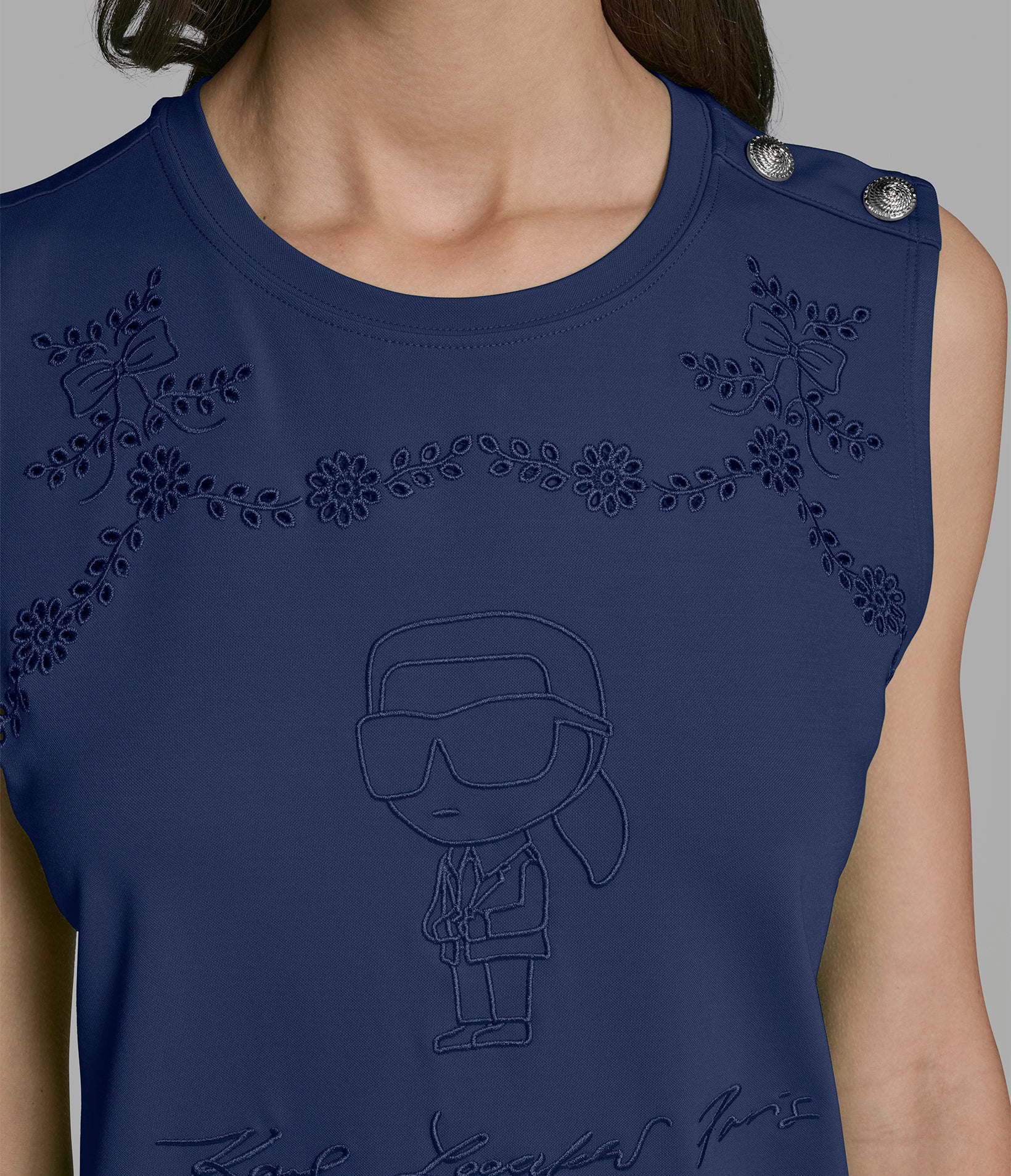 KARL EYELET KNIT TOP VIEW 6 | New Women's Clothing KARL EYELET KNIT TOP VIEW 6 | New Women's Clothing