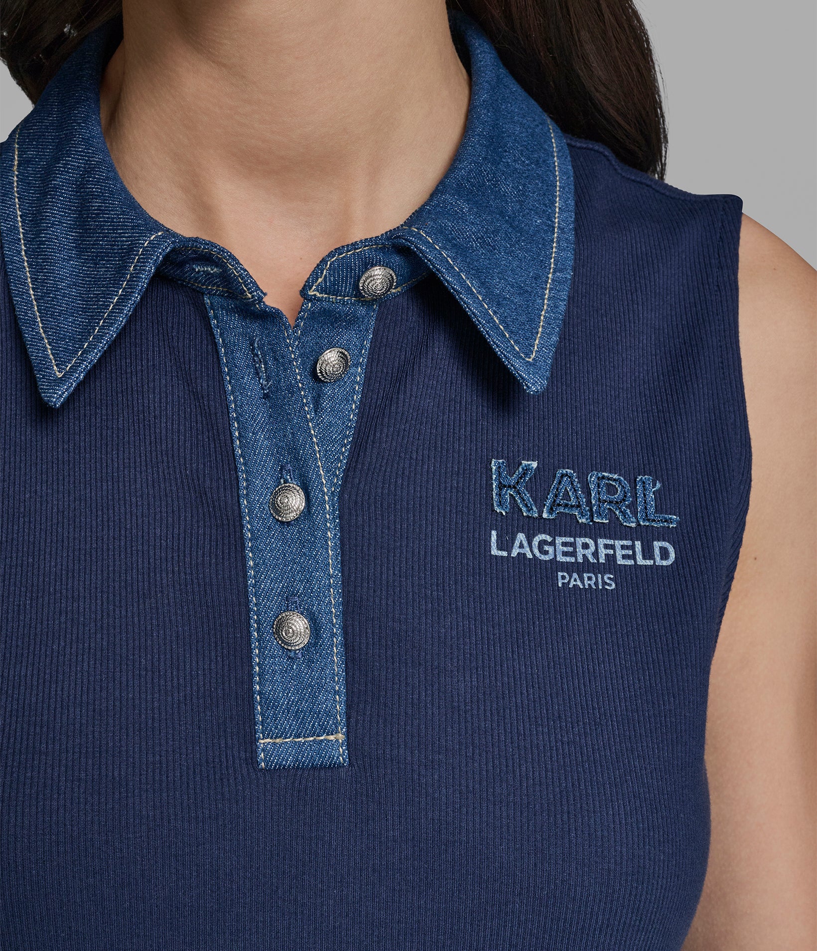 SHORT SLEEVE DENIM COLLAR POLO VIEW 6 SHORT SLEEVE DENIM COLLAR POLO VIEW 6