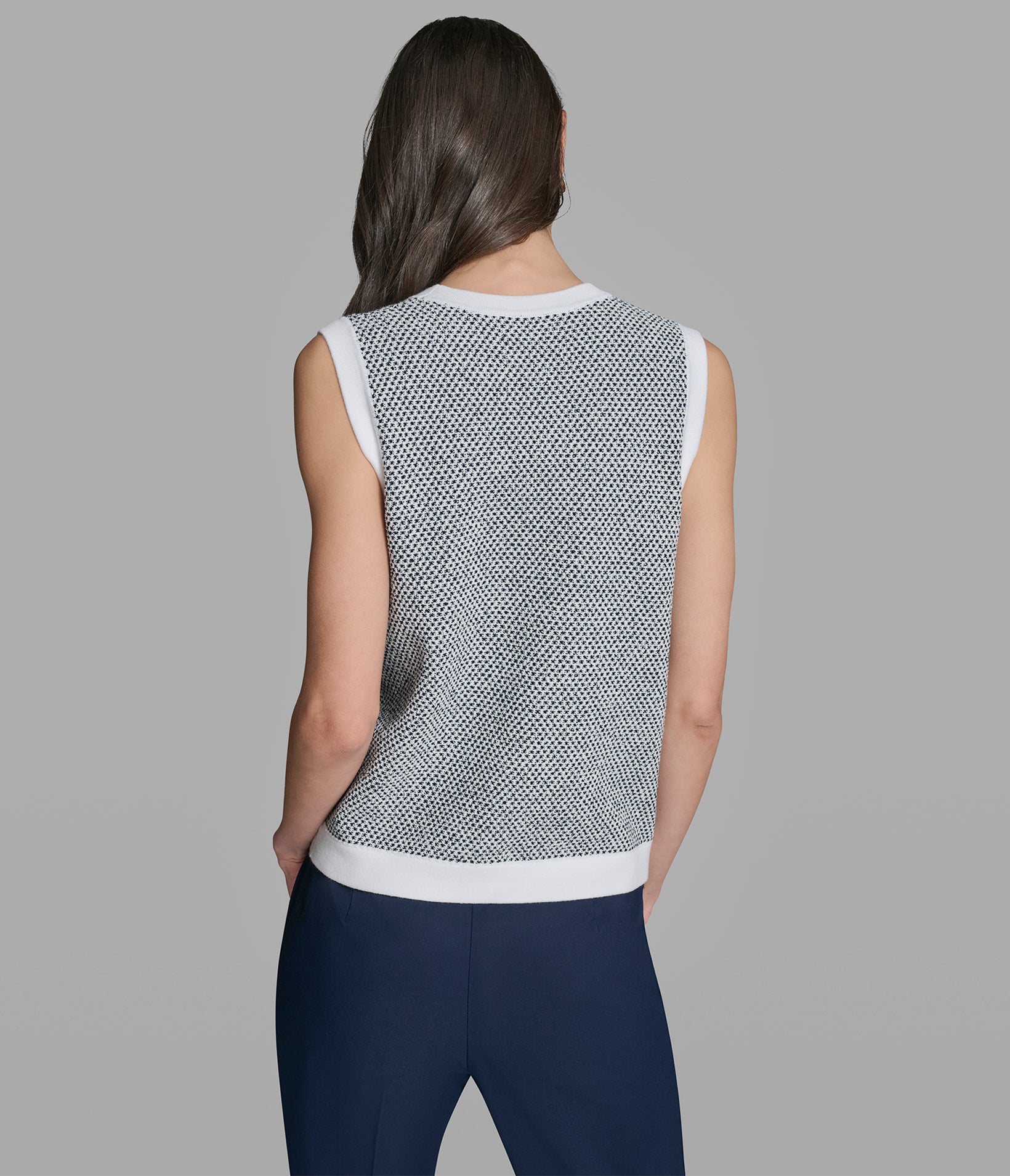 SLEEVELESS MARLED CARDIGAN View 2 | Women's Clothing SLEEVELESS MARLED CARDIGAN View 2 | Women's Clothing
