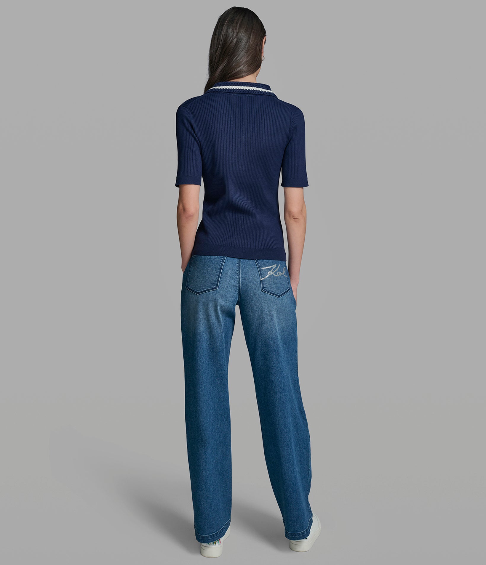 SHORT SLEEVE POLO WITH CROCHET COLLAR VIEW 5 | Women's Clothing SHORT SLEEVE POLO WITH CROCHET COLLAR VIEW 5 | Women's Clothing