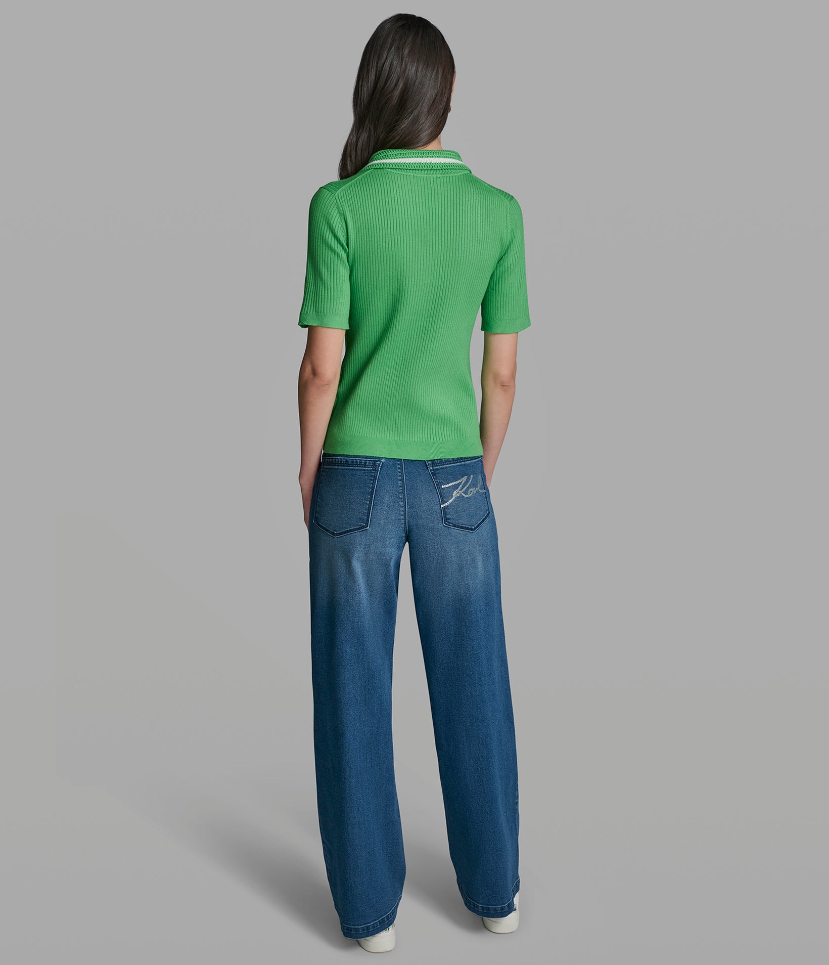 SHORT SLEEVE POLO WITH CROCHET COLLAR VIEW 5 | Women's Clothing SHORT SLEEVE POLO WITH CROCHET COLLAR VIEW 5 | Women's Clothing