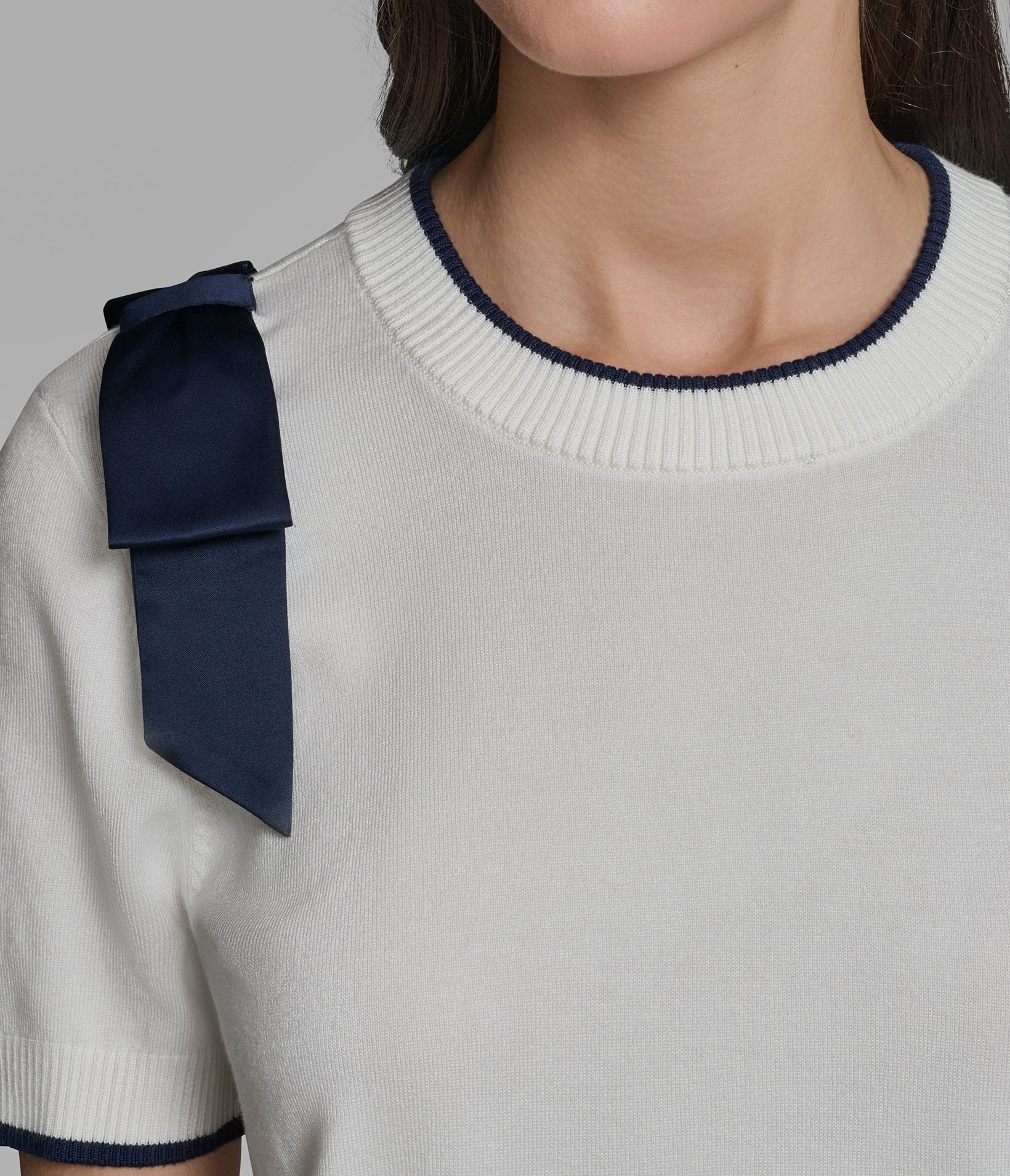 SHORT SLEEVE SWEATER WITH BOW DETAIL VIEW 6 | Women's Clothing SHORT SLEEVE SWEATER WITH BOW DETAIL VIEW 6 | Women's Clothing