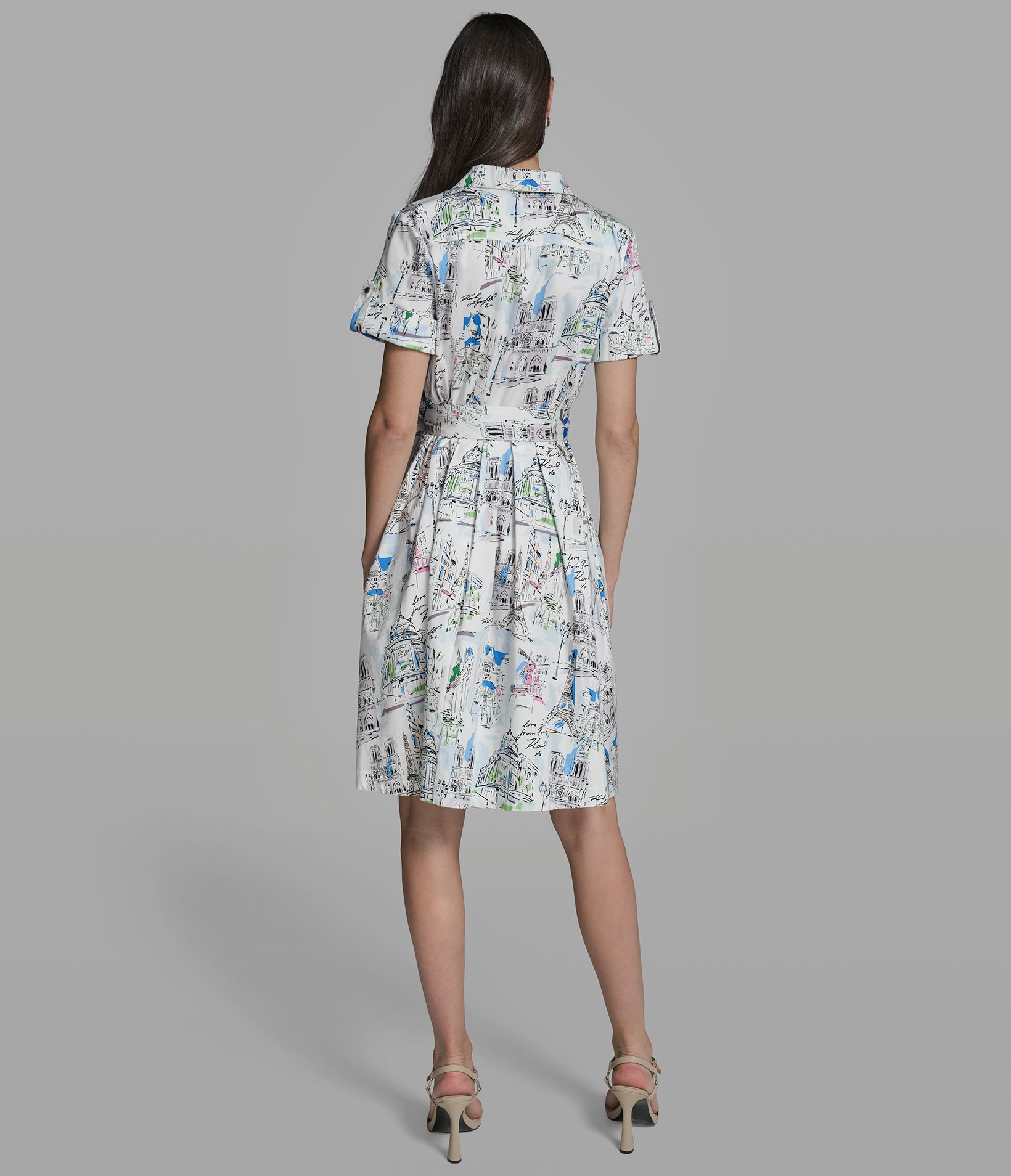 CITY PRINT BELTED SHIRT DRESS View 2 | Women's Clothing CITY PRINT BELTED SHIRT DRESS View 2 | Women's Clothing