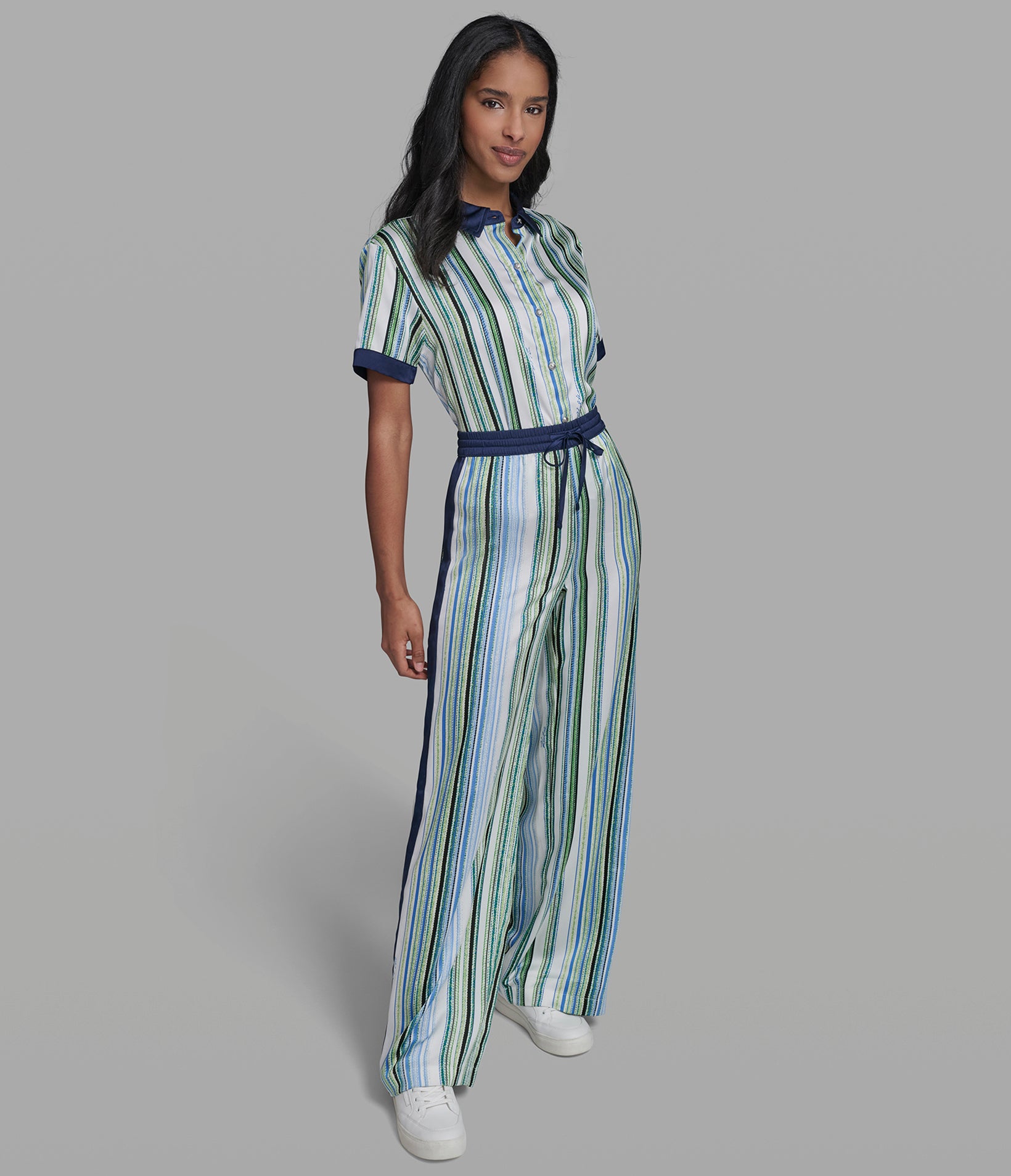 STRIPED DRAWSTRING SOFT PANT View 1 | Women's Pants & Skirts STRIPED DRAWSTRING SOFT PANT View 1 | Women's Pants & Skirts