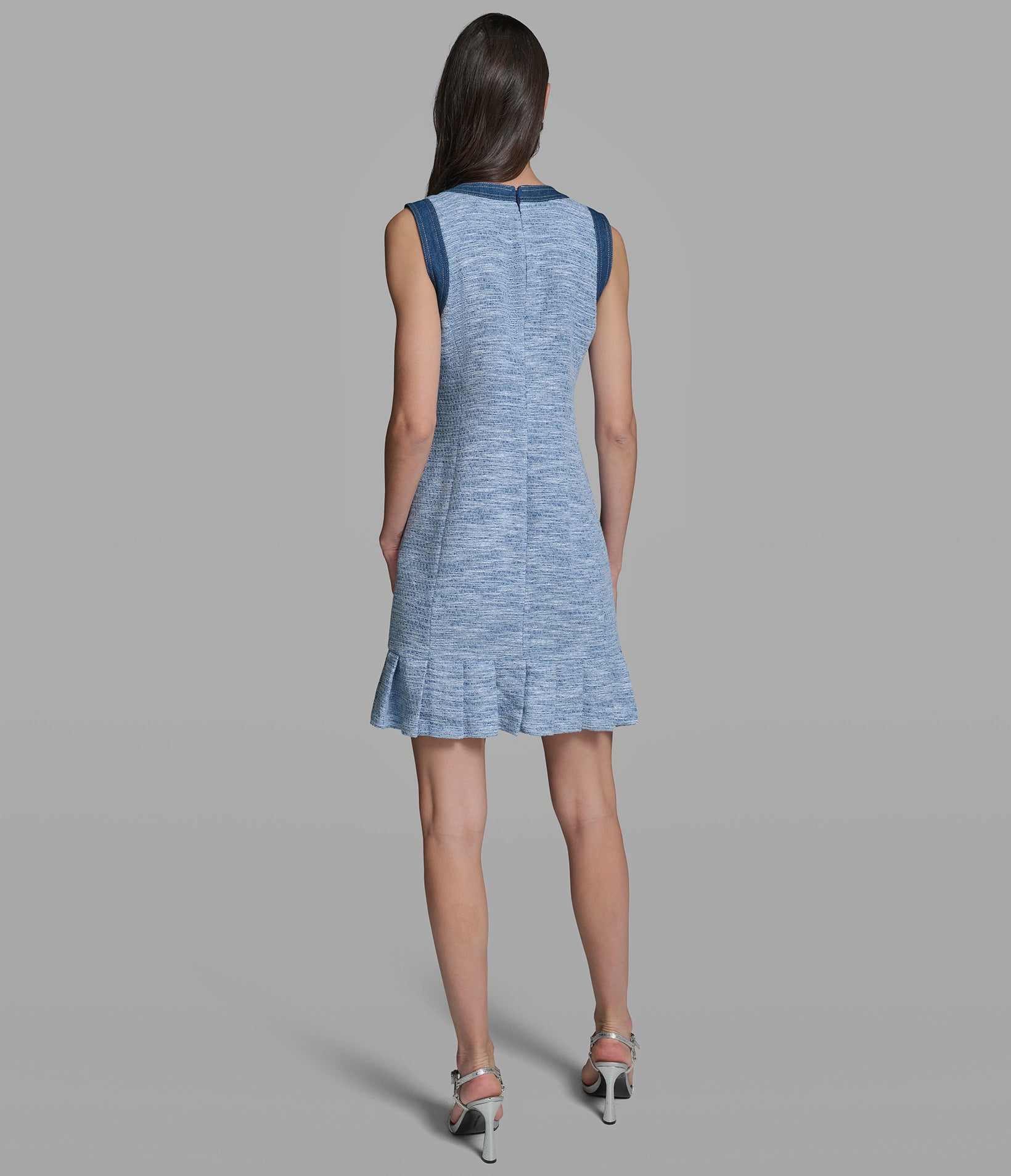 TWEED DRESS WITH PLEATED HEM View 2 | Women's Clothing TWEED DRESS WITH PLEATED HEM View 2 | Women's Clothing