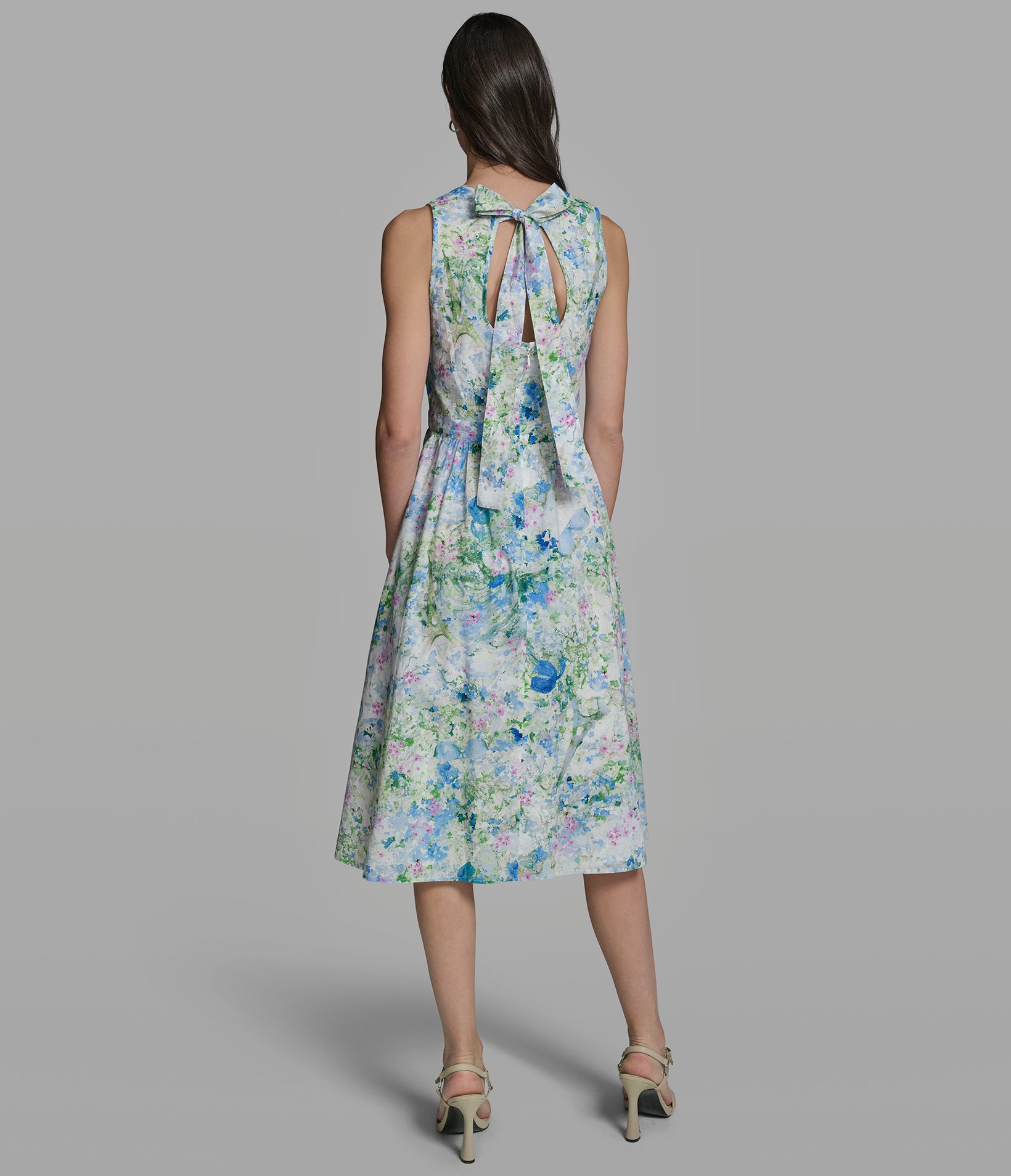 FLORAL PRINT FIT AND FLARE DRESS VIEW 2 | Women's Dresses & Jumpsuits FLORAL PRINT FIT AND FLARE DRESS VIEW 2 | Women's Dresses & Jumpsuits