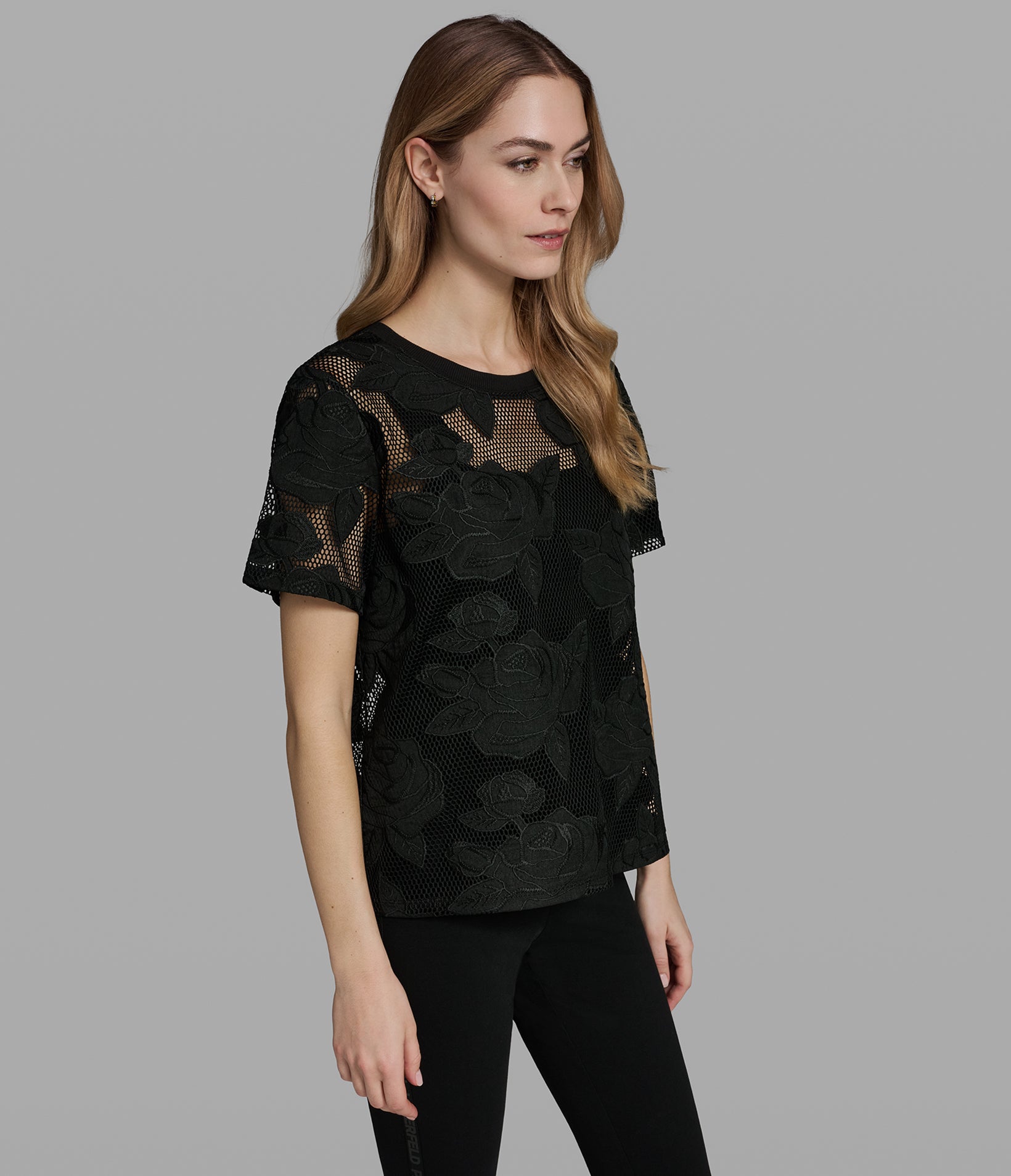 FLORAL MESH TOP VIEW 3 | Women's Tops & Sweaters FLORAL MESH TOP VIEW 3 | Women's Tops & Sweaters