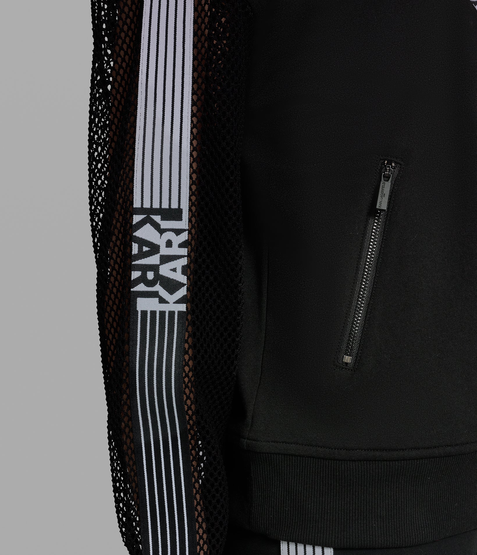 LOGO STRIPE MESH TRACK JACKET VIEW 6 LOGO STRIPE MESH TRACK JACKET VIEW 6