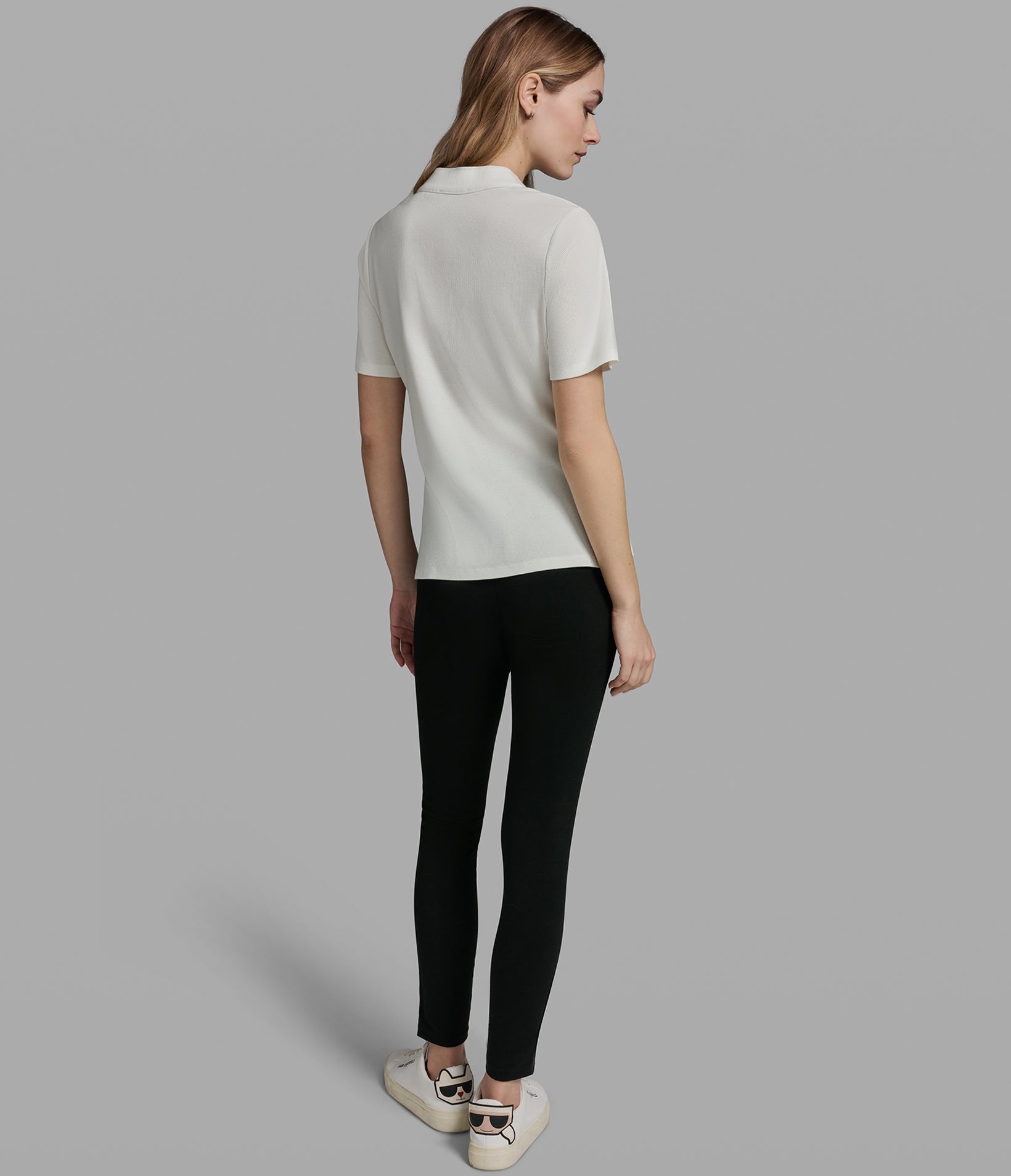 LOGO TAPE KNIT TOP VIEW 5 | Women's Athleisure & Activewear LOGO TAPE KNIT TOP VIEW 5 | Women's Athleisure & Activewear