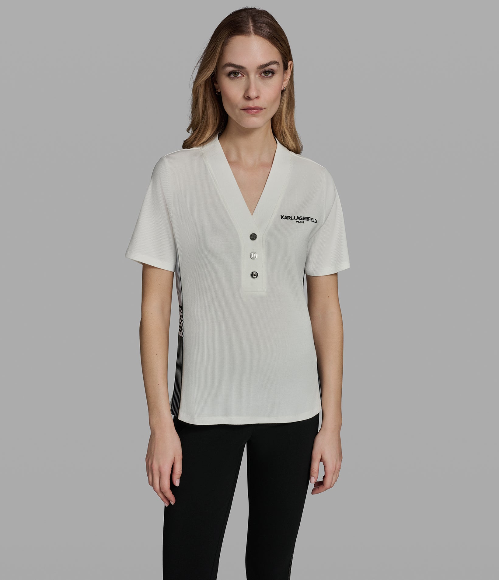 LOGO TAPE KNIT TOP View 1 | Women's Athleisure & Activewear LOGO TAPE KNIT TOP View 1 | Women's Athleisure & Activewear
