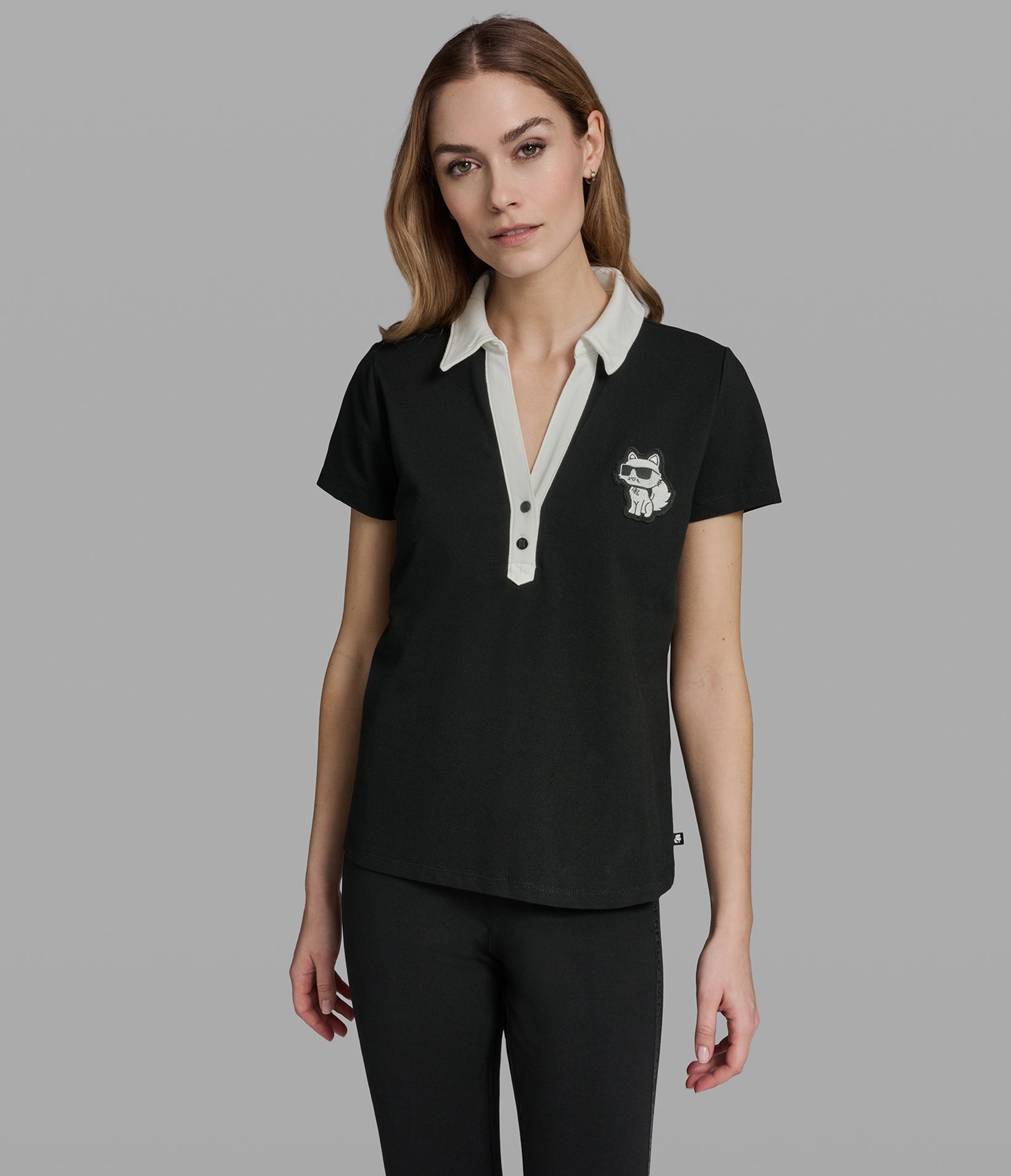 CHOUPETTE PIQUE POLO WITH PATCH View 1 | Women's Tops & Sweaters CHOUPETTE PIQUE POLO WITH PATCH View 1 | Women's Tops & Sweaters