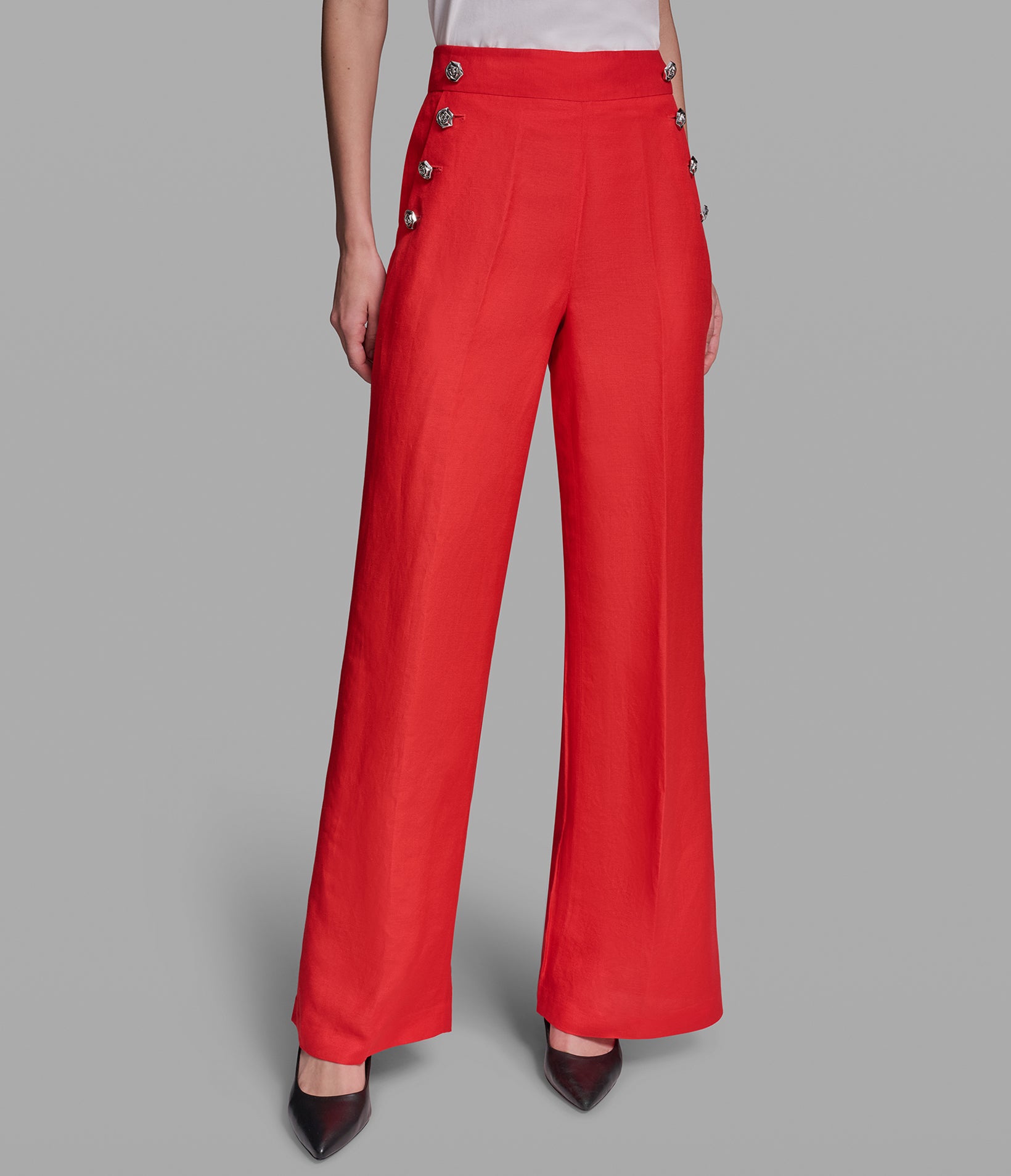 LINEN SAILOR BUTTON PANT View 1 | Women's Sale LINEN SAILOR BUTTON PANT View 1 | Women's Sale