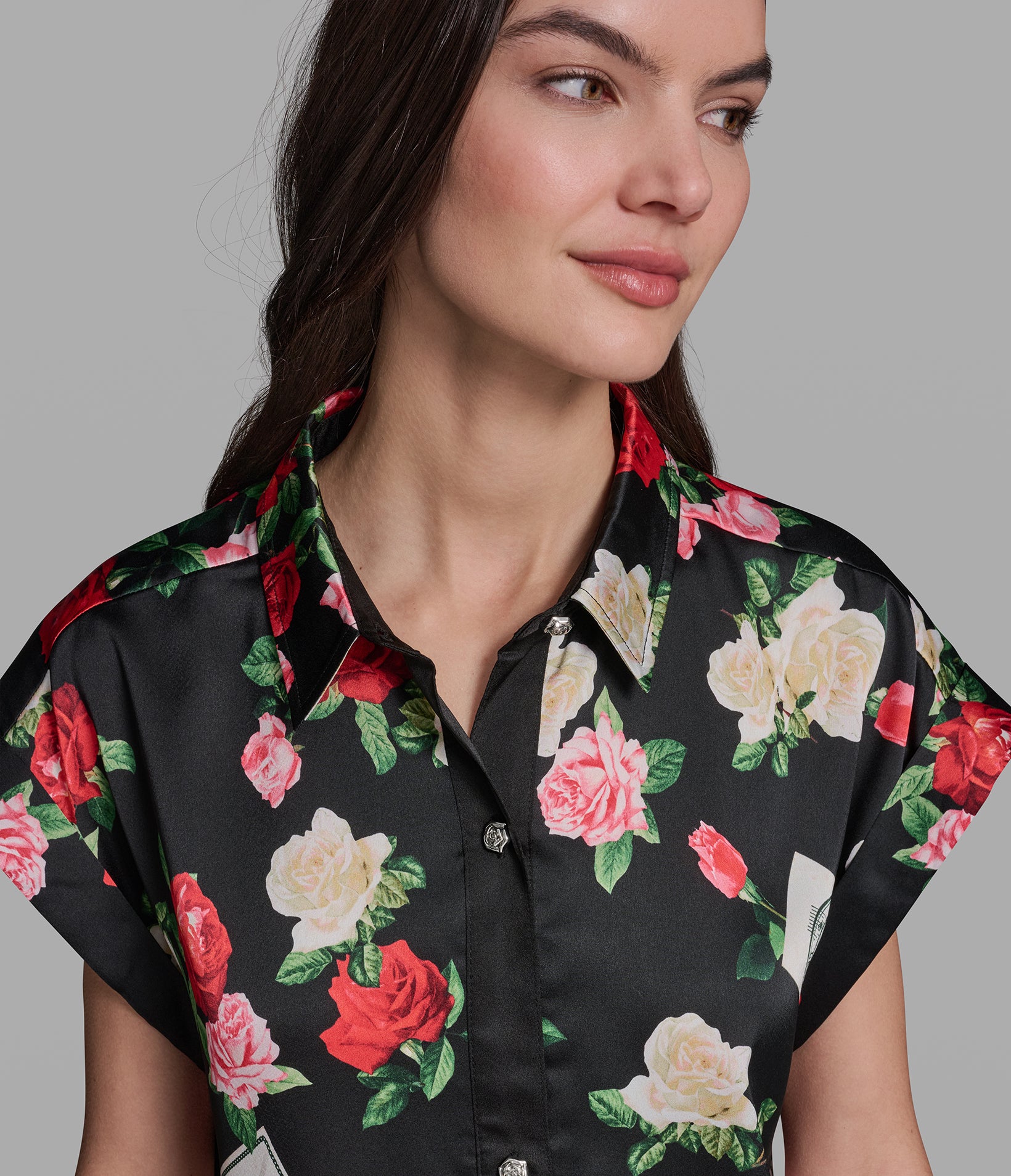 FLORAL PRINT BLOUSE WITH BUNJEE HEM VIEW 6 | Women's Sale FLORAL PRINT BLOUSE WITH BUNJEE HEM VIEW 6 | Women's Sale