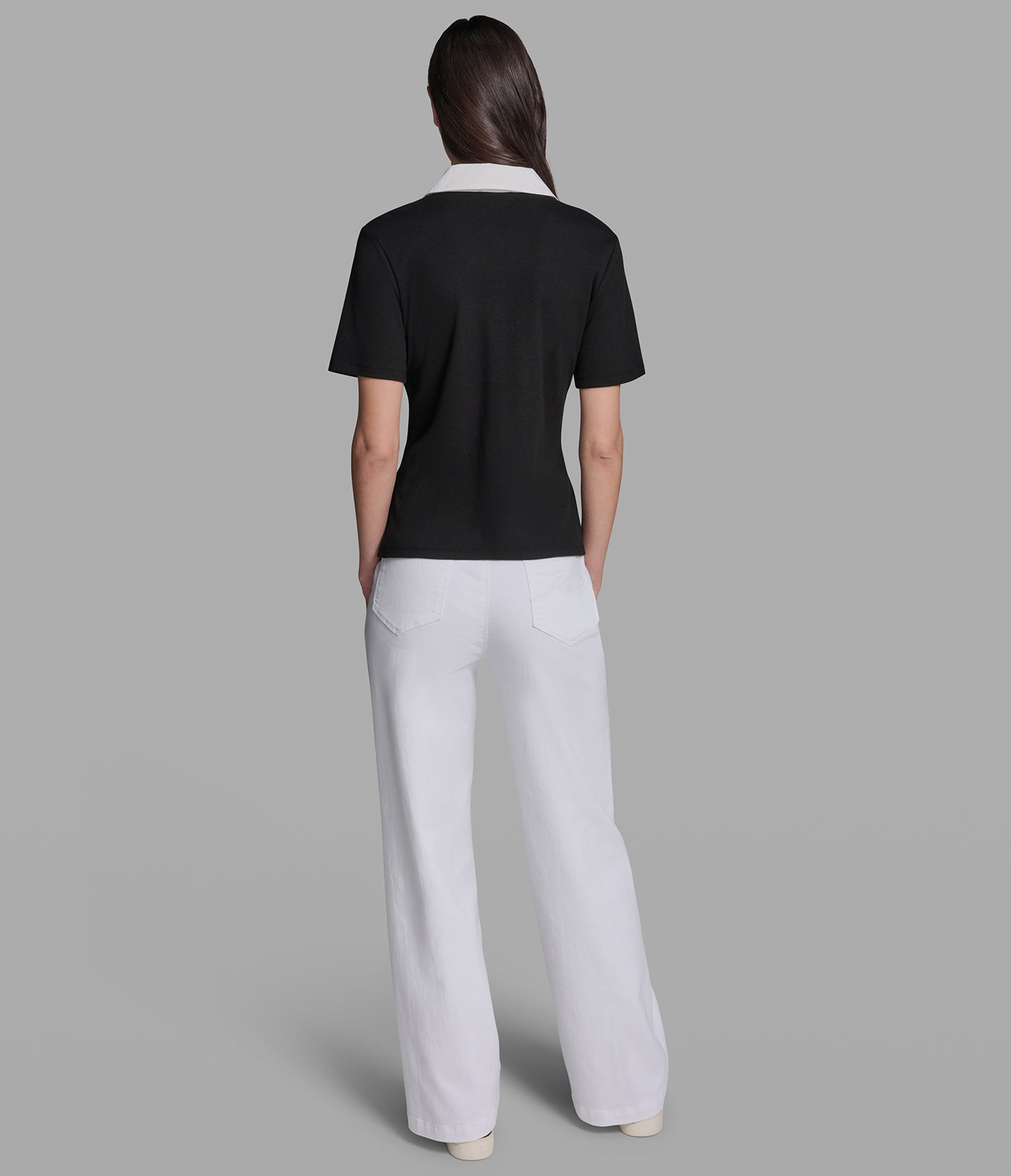 KNIT POLO WITH CONTRAST COLLAR VIEW 5 | Women's Sale KNIT POLO WITH CONTRAST COLLAR VIEW 5 | Women's Sale