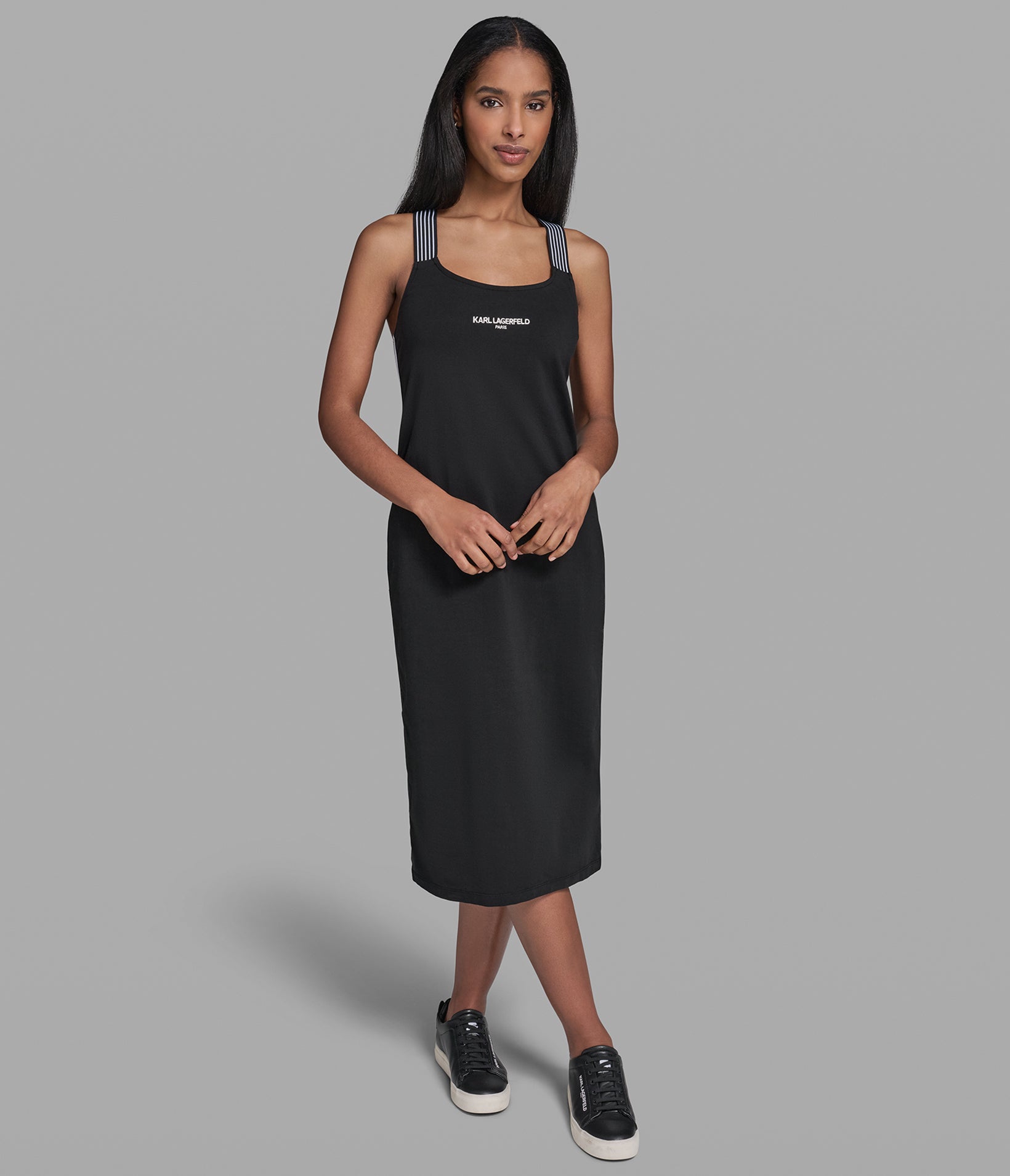 LOGO TAPE TANK DRESS VIEW 1 LOGO TAPE TANK DRESS VIEW 1