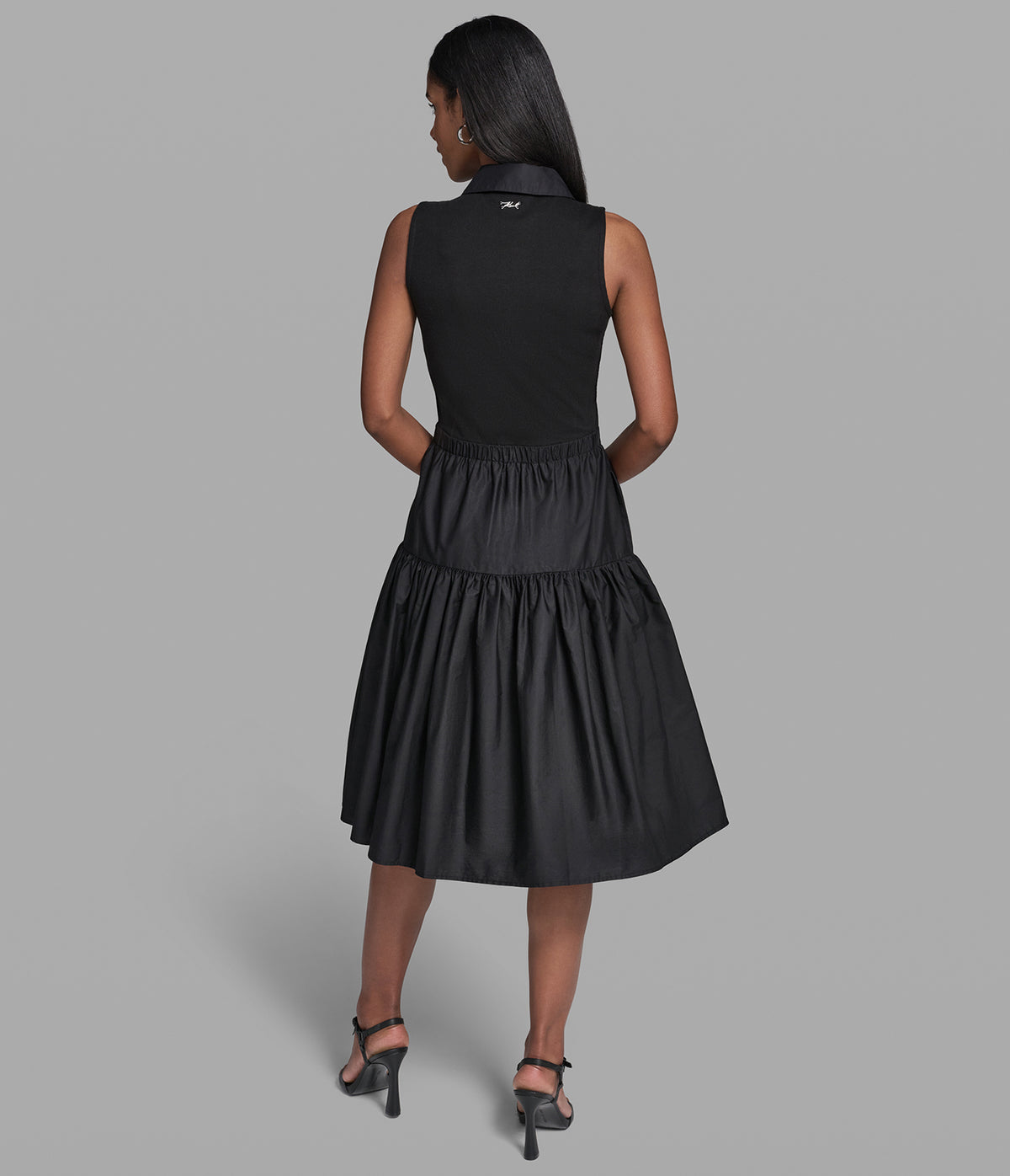 Karl Lagerfeld Paris Women's Collared Tank Dress - Black