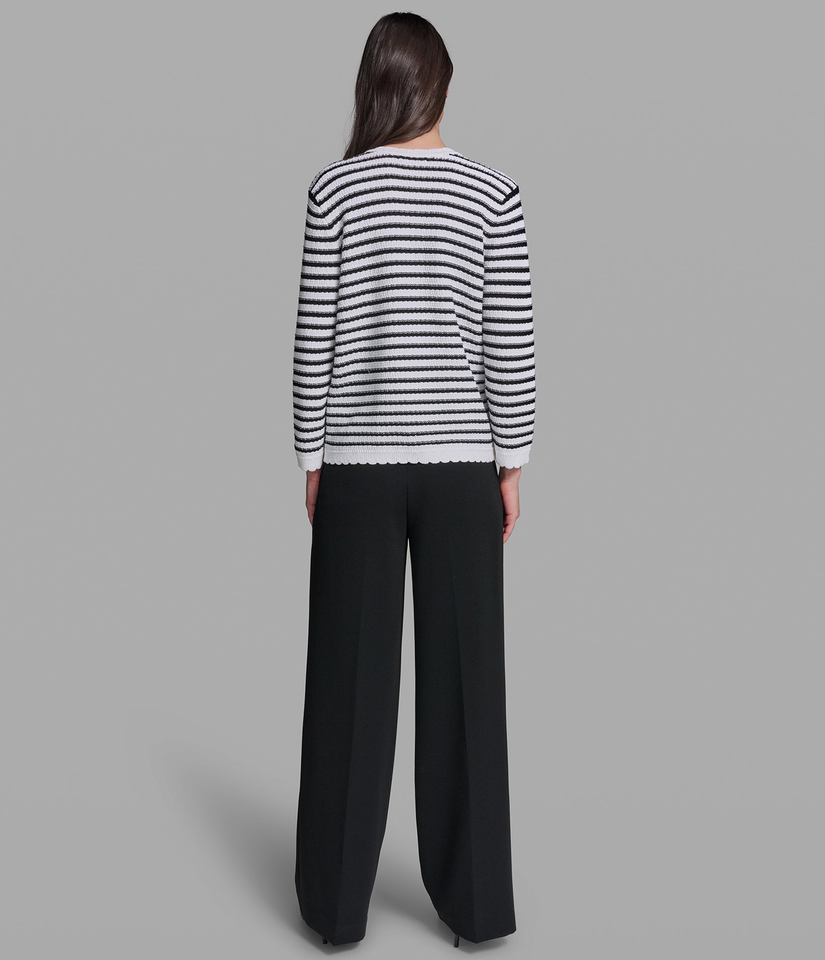 LONG SLEEVE STRIPED CARDIGAN VIEW 5 LONG SLEEVE STRIPED CARDIGAN VIEW 5