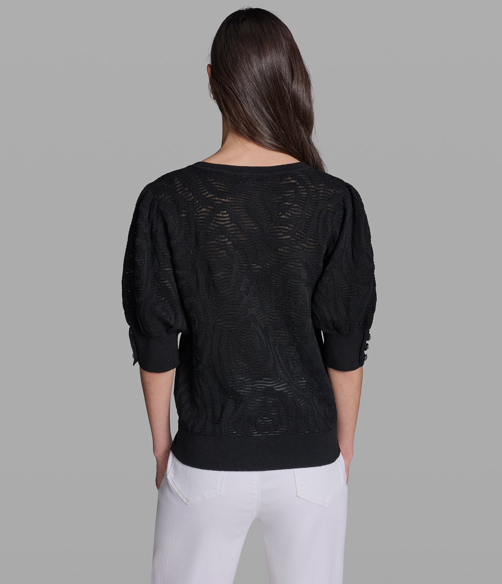 FLORAL PUFF SLEEVE SWEATER View 2 | New Arrivals FLORAL PUFF SLEEVE SWEATER View 2 | New Arrivals