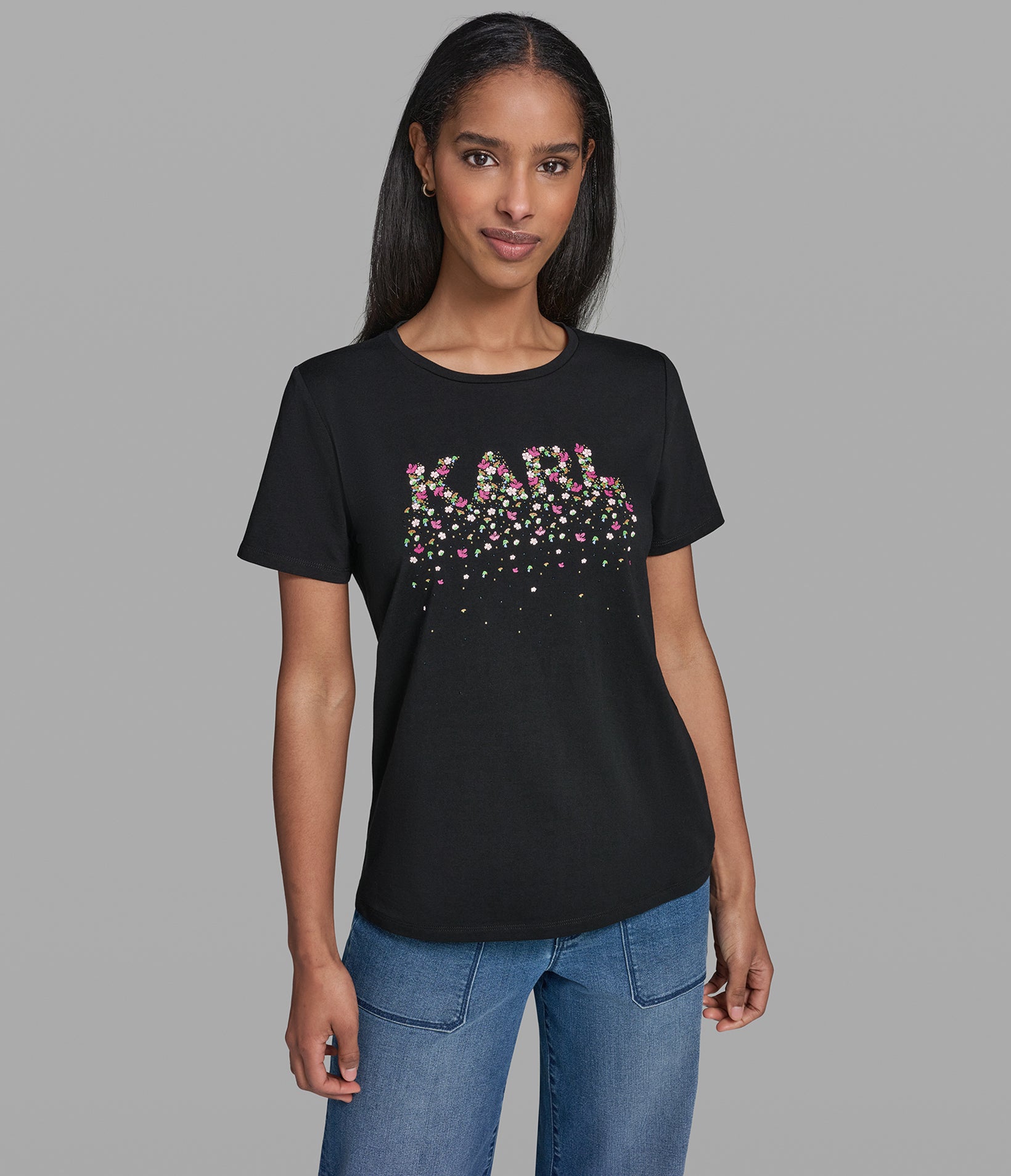 FLORAL KARL LOGO TEE View 1 | Holiday Sale FLORAL KARL LOGO TEE View 1 | Holiday Sale