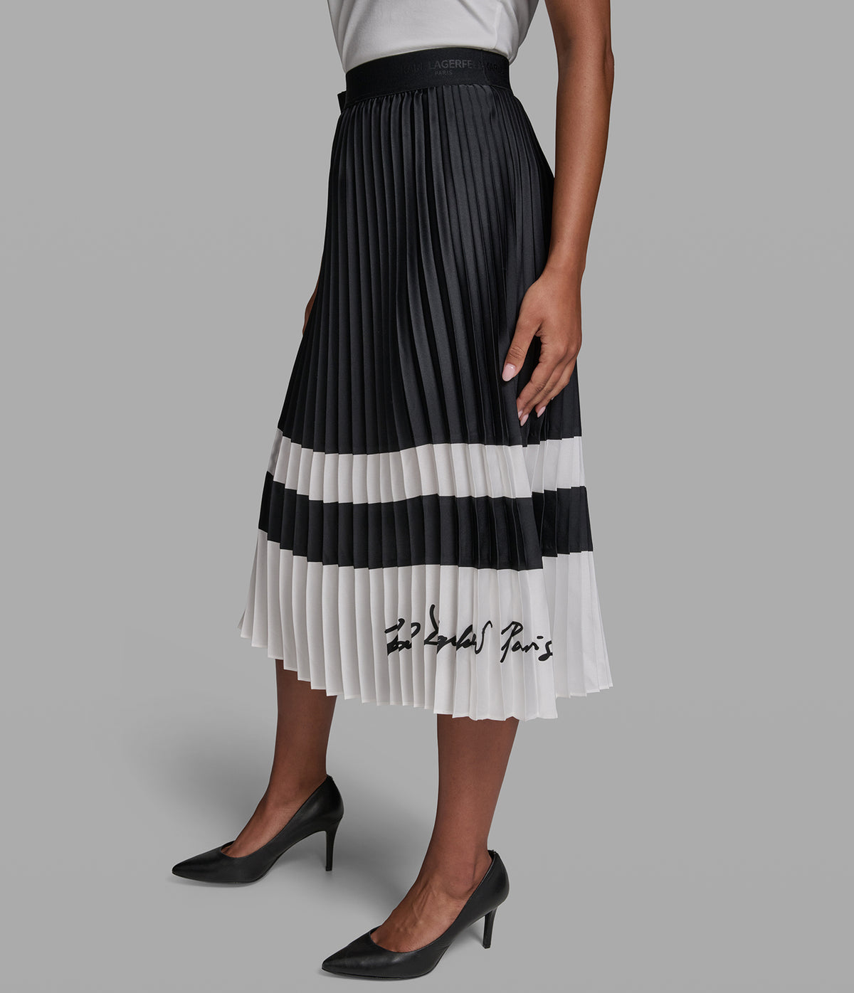 karl lagerfeld paris women's colorblocked pleated midi dress Karl Lagerfeld Paris Women's Colorblocked Pleated Midi Dress