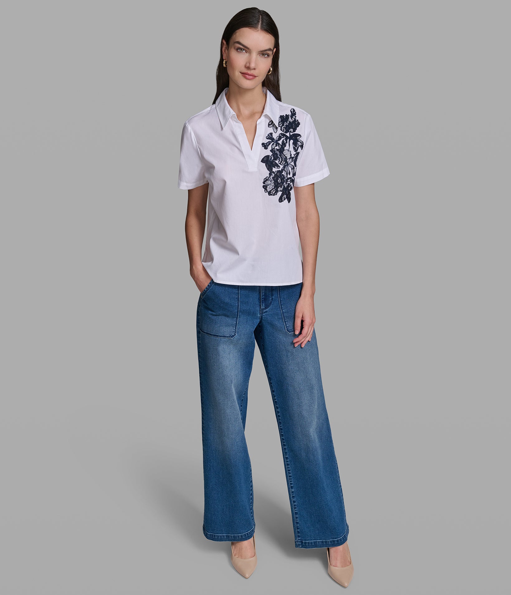 SHORT SLEEVE FLORAL POPLIN SHIRT VIEW 5 | Wear to Work SHORT SLEEVE FLORAL POPLIN SHIRT VIEW 5 | Wear to Work