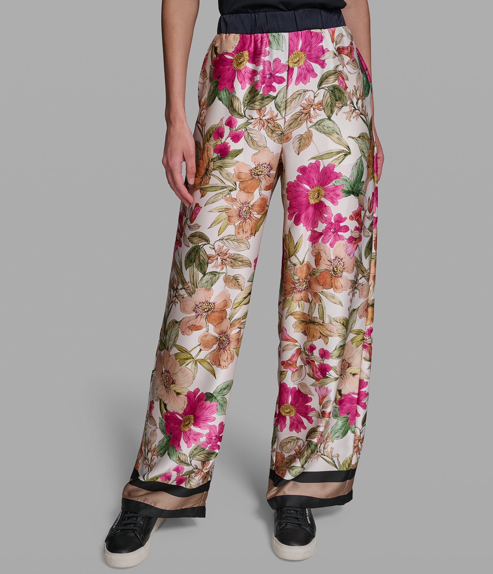 FLORAL WIDE LEG PANTS View 1 | Products FLORAL WIDE LEG PANTS View 1 | Products