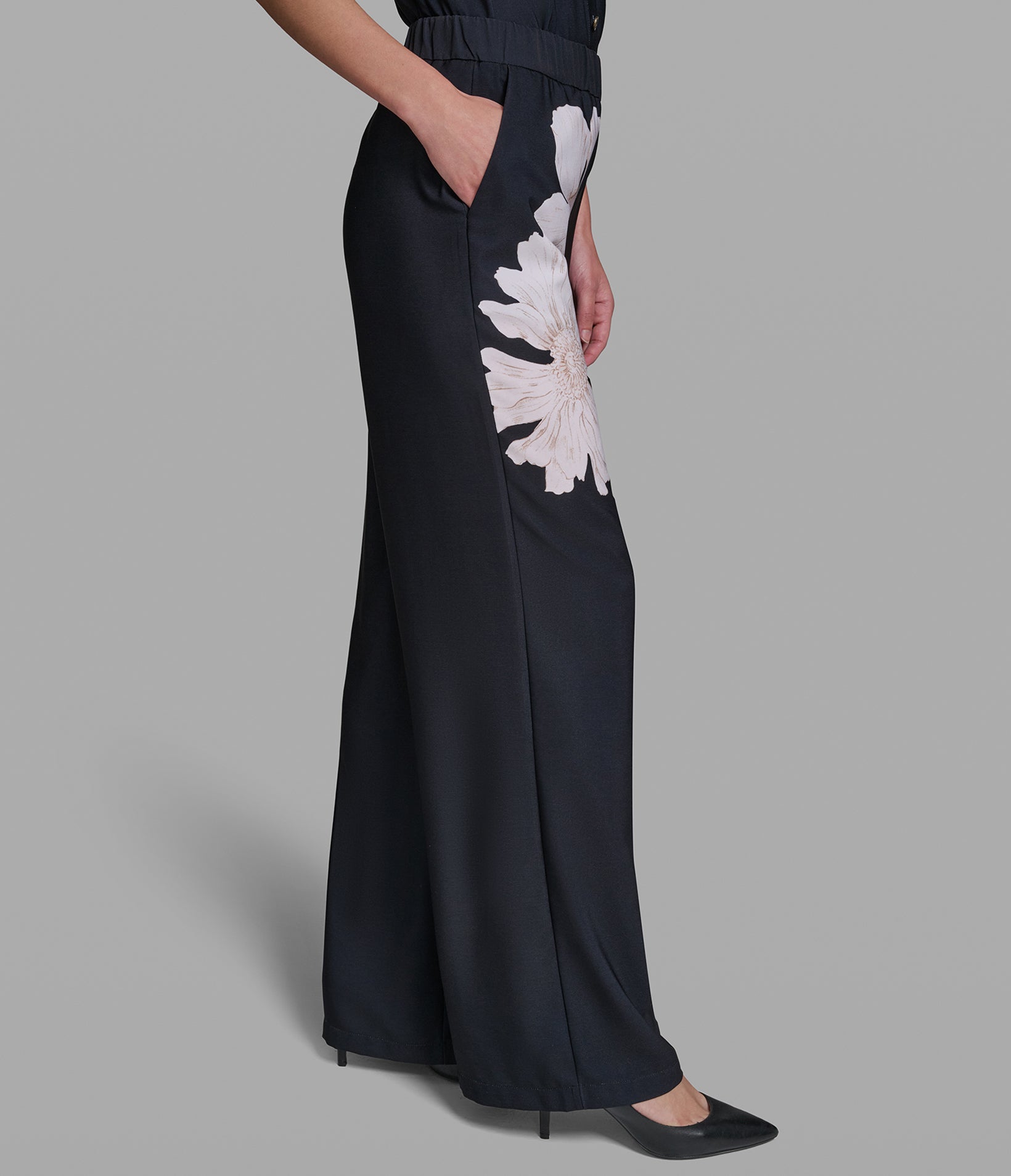 FLORAL PRINT WIDE LEG PANT VIEW 3 FLORAL PRINT WIDE LEG PANT VIEW 3