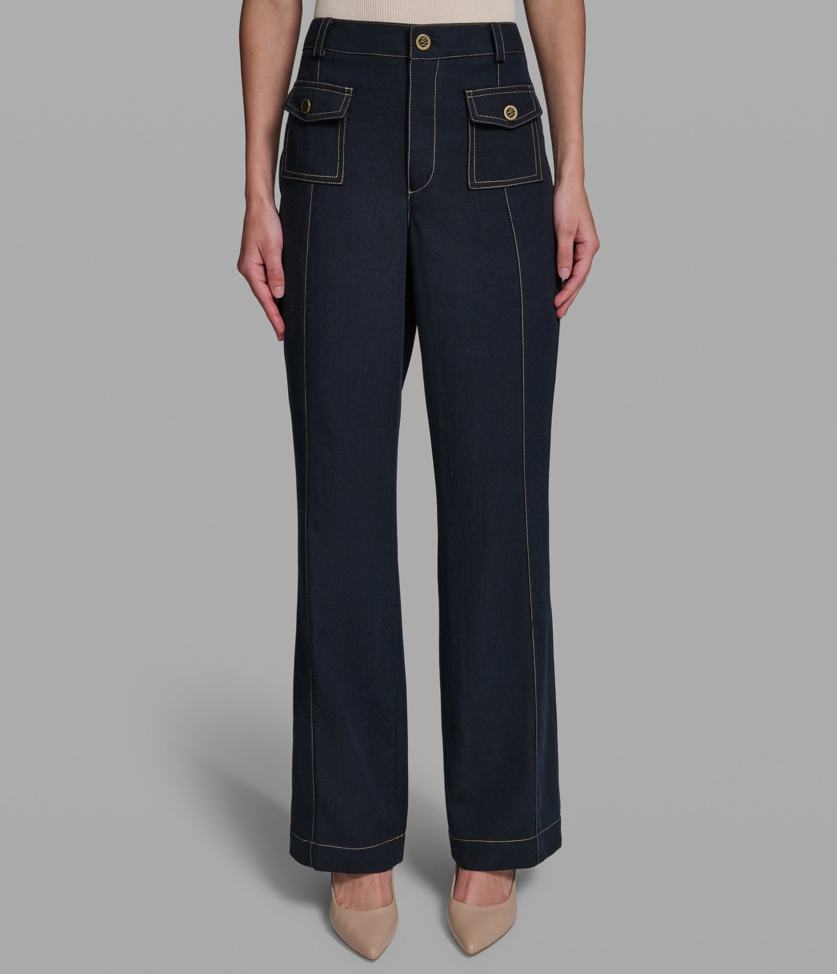 CONTRST STITCH WIDE-LEG PANT VIEW 3 | Women's Pants & Skirts CONTRST STITCH WIDE-LEG PANT VIEW 3 | Women's Pants & Skirts