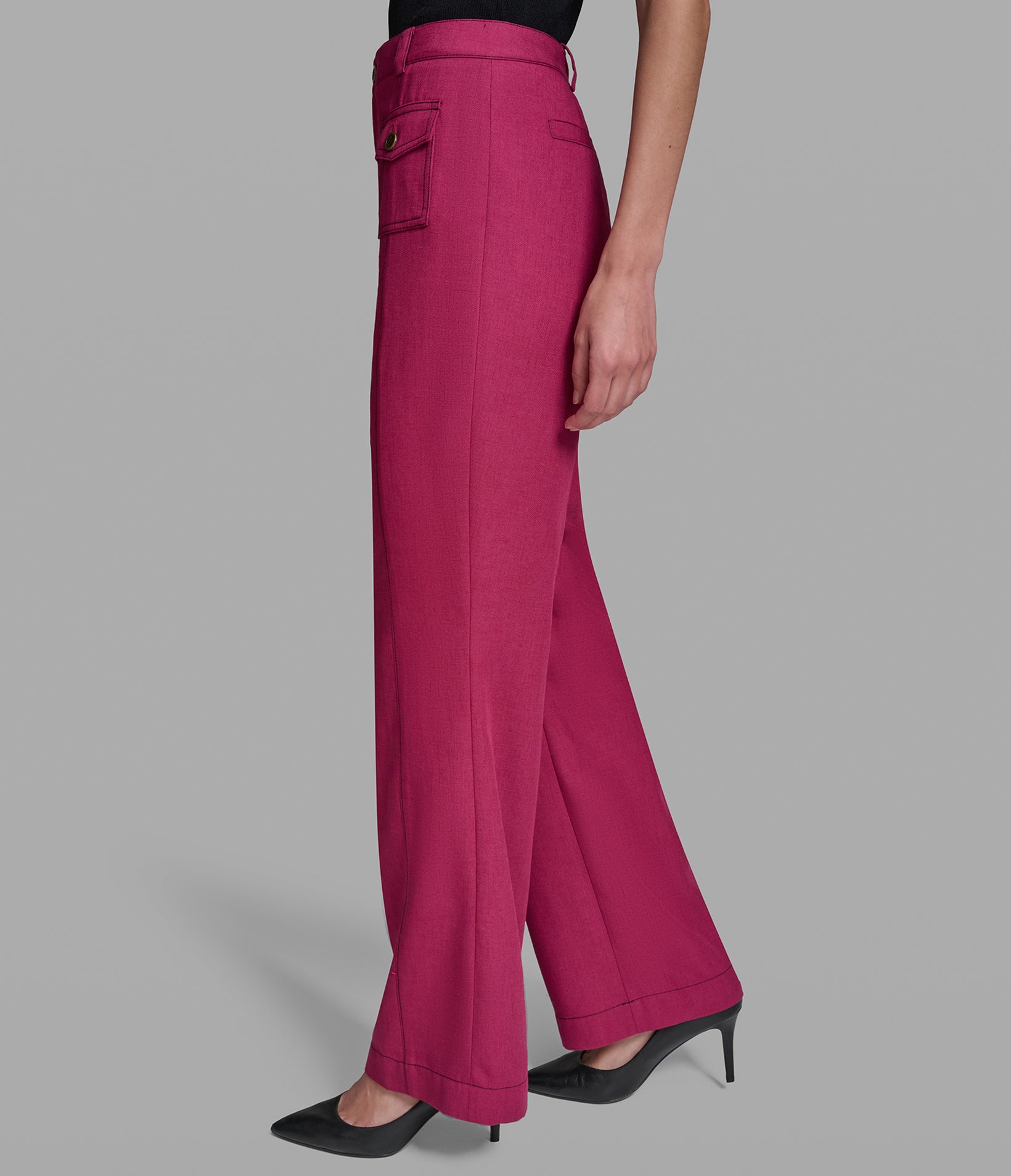 CONTRST STITCH WIDE-LEG PANT View 2 | Women's Pants & Skirts CONTRST STITCH WIDE-LEG PANT View 2 | Women's Pants & Skirts
