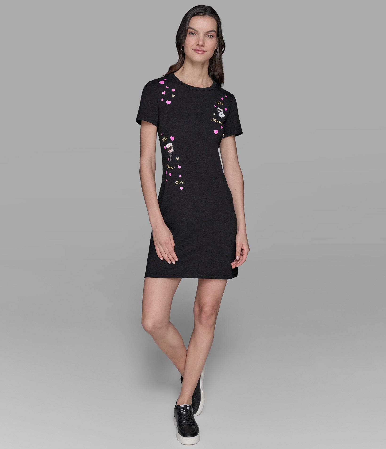 CATE PINS T-SHIRT DRESS VIEW 1 CATE PINS T-SHIRT DRESS VIEW 1