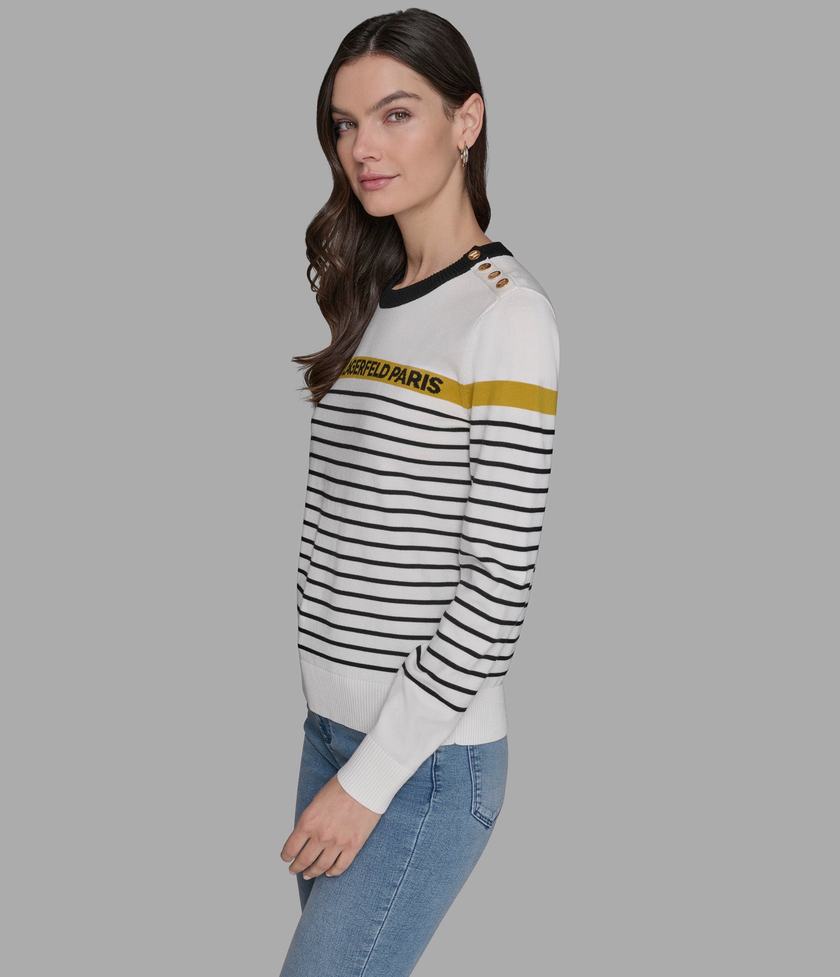 STRIPED LOGO SWEATER VIEW 5 | Women's Clothing STRIPED LOGO SWEATER VIEW 5 | Women's Clothing