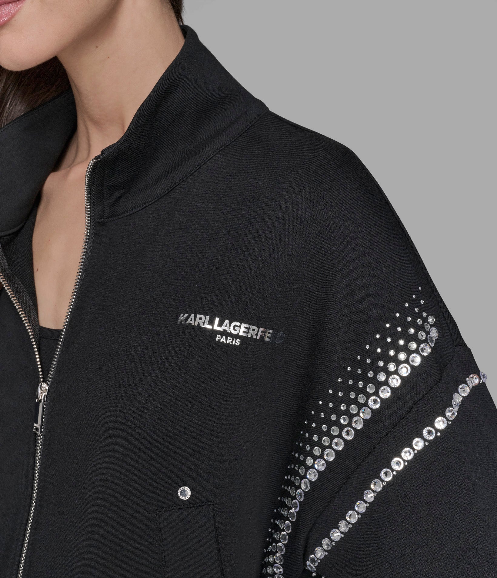 RHINESTONE TRIM TRACK JACKET VIEW 6 RHINESTONE TRIM TRACK JACKET VIEW 6