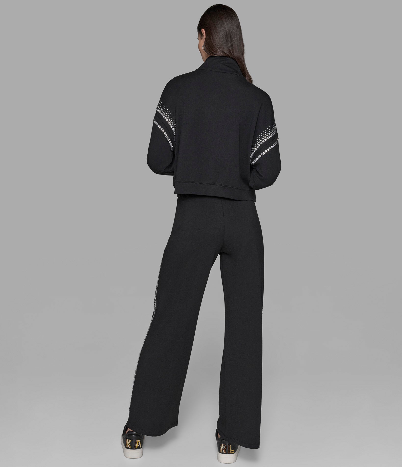 RHINESTONE TRIM TRACK JACKET VIEW 2 RHINESTONE TRIM TRACK JACKET VIEW 2