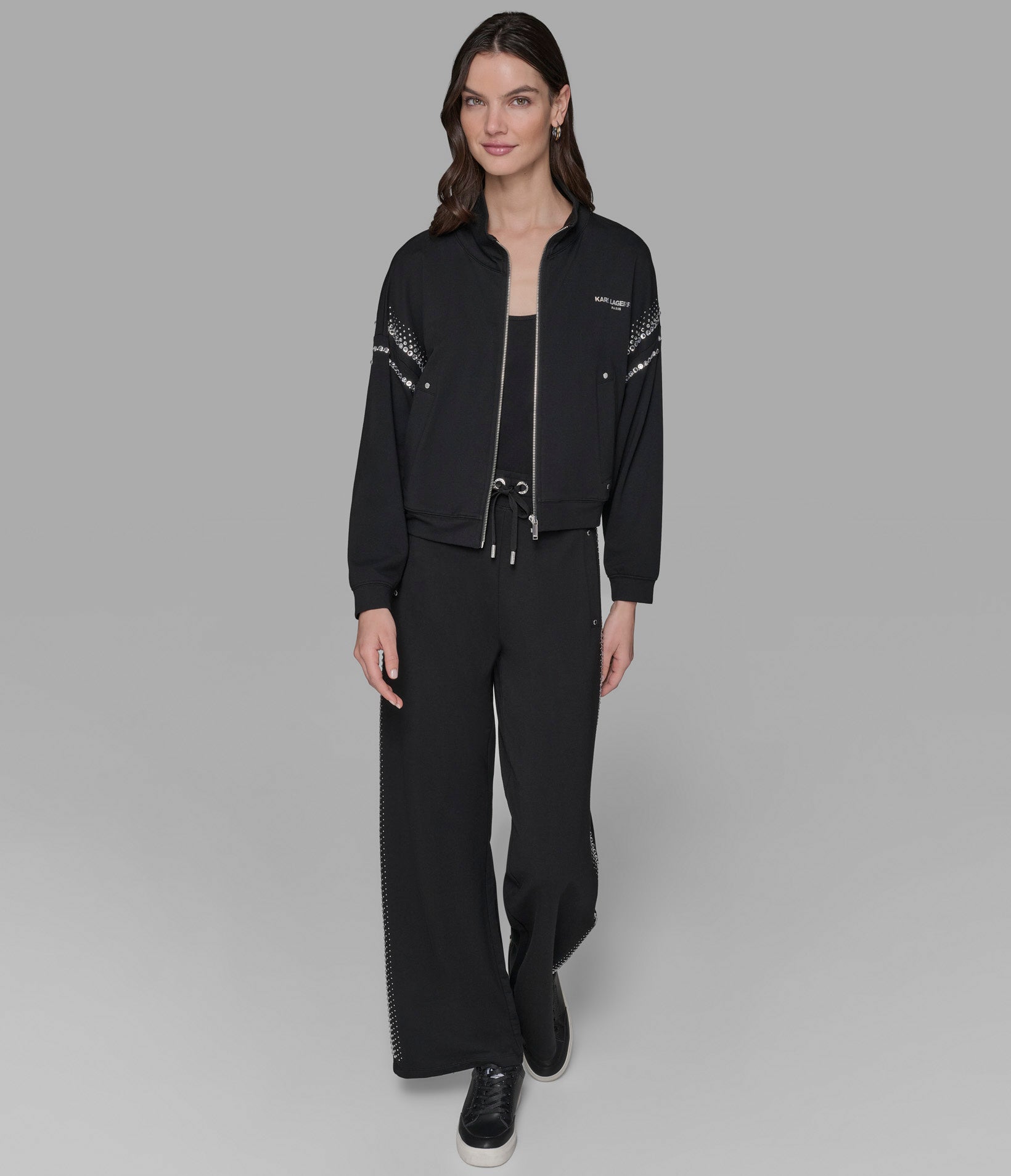RHINESTONE TRIM TRACK JACKET VIEW 3 RHINESTONE TRIM TRACK JACKET VIEW 3