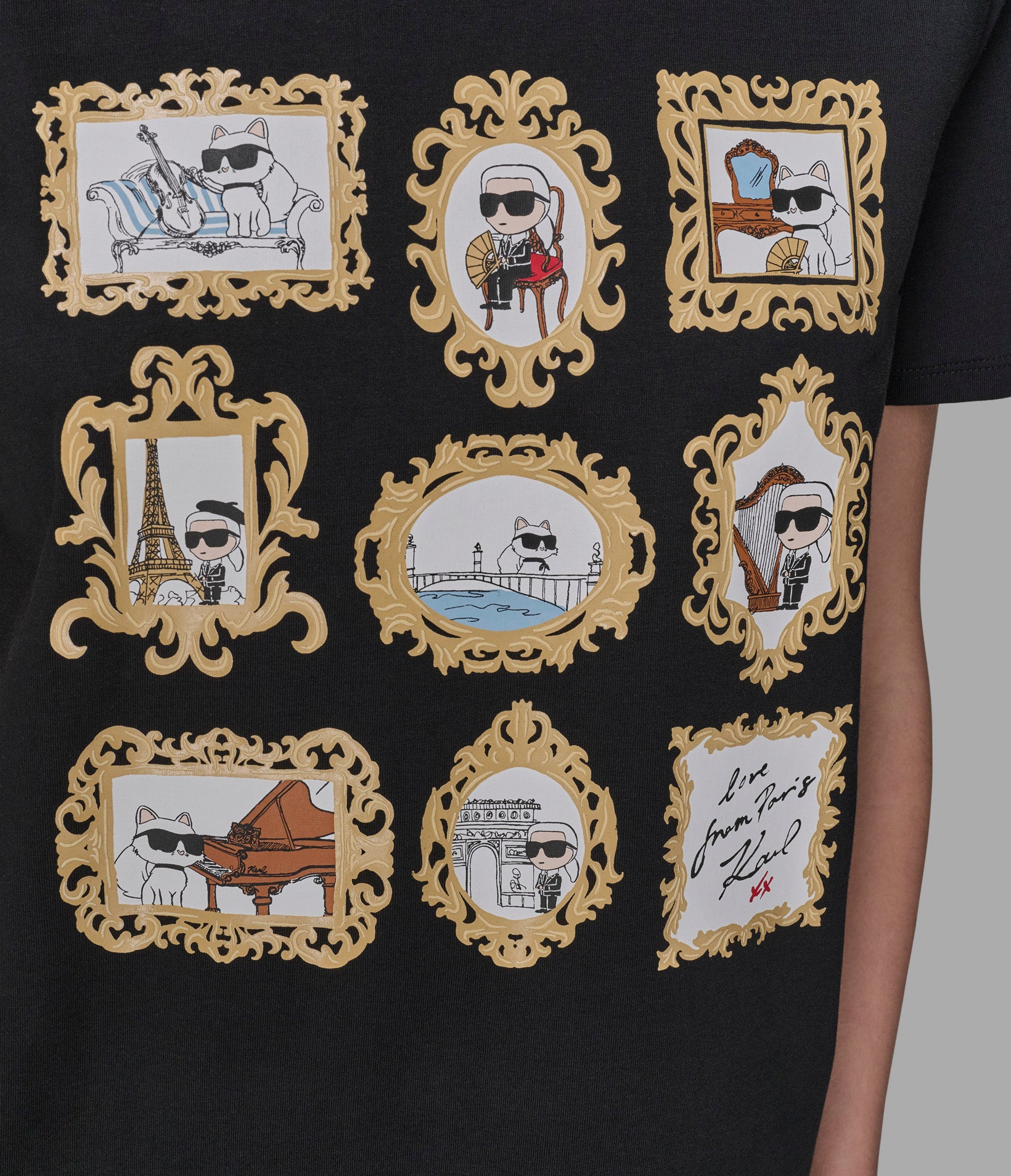 KARL AND CHOUPETTE FRAME TEE VIEW 6 KARL AND CHOUPETTE FRAME TEE VIEW 6