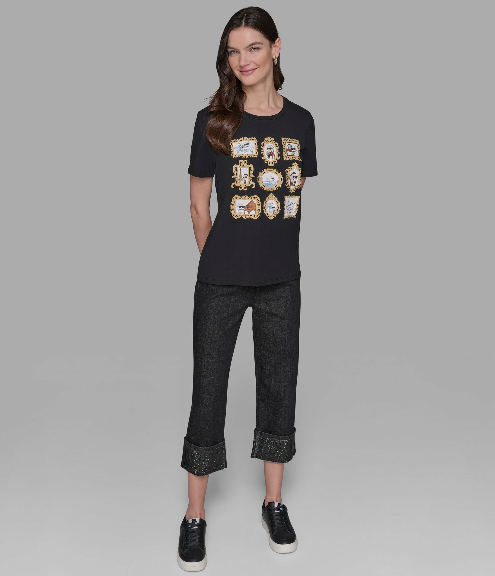 KARL AND CHOUPETTE FRAME TEE VIEW 3 KARL AND CHOUPETTE FRAME TEE VIEW 3