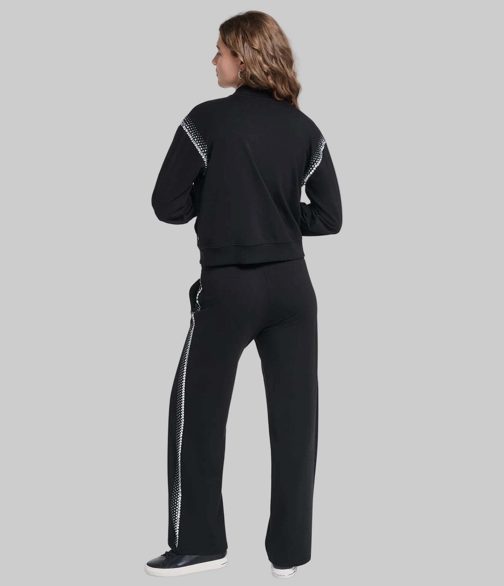 RHINESTONE TRIM TRACK JACKET VIEW 6 | Women's Athleisure & Activewear RHINESTONE TRIM TRACK JACKET VIEW 6 | Women's Athleisure & Activewear