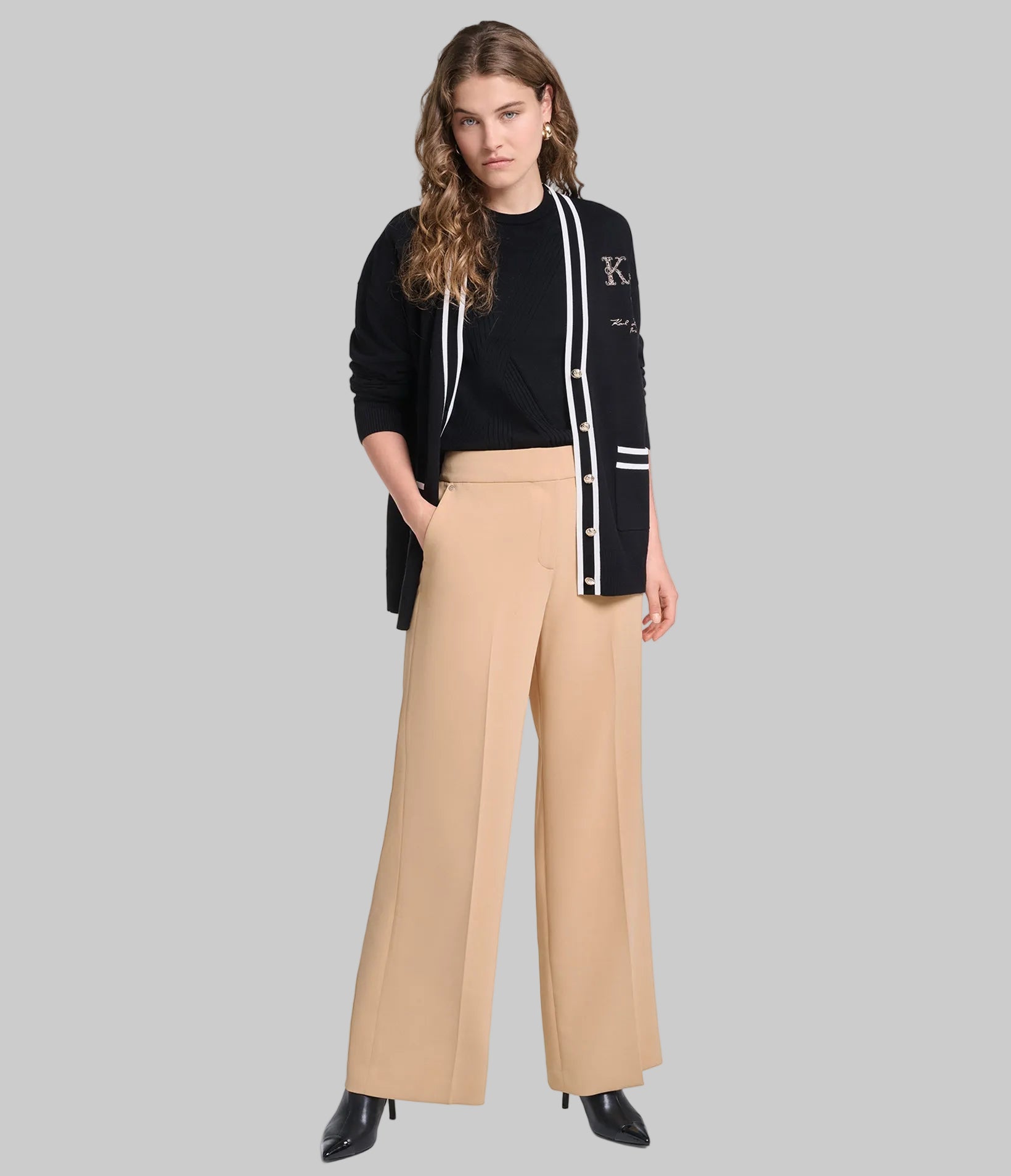 WIDE LEG PLEATED PANTS VIEW 4 WIDE LEG PLEATED PANTS VIEW 4