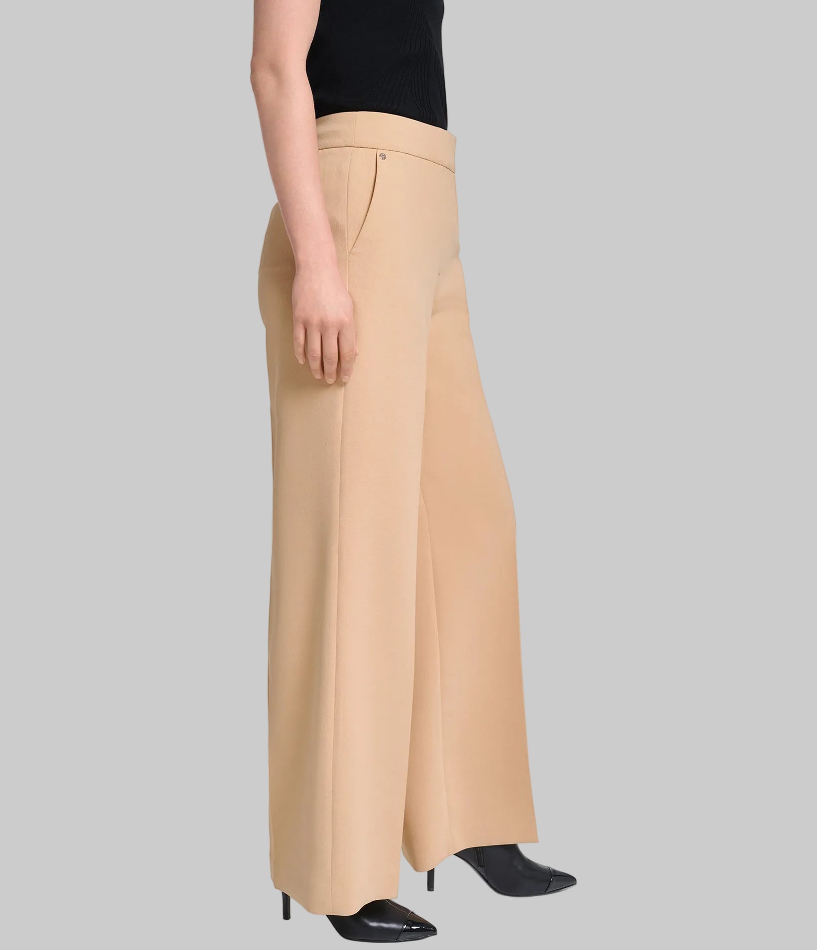 WIDE LEG PLEATED PANTS VIEW 3 WIDE LEG PLEATED PANTS VIEW 3