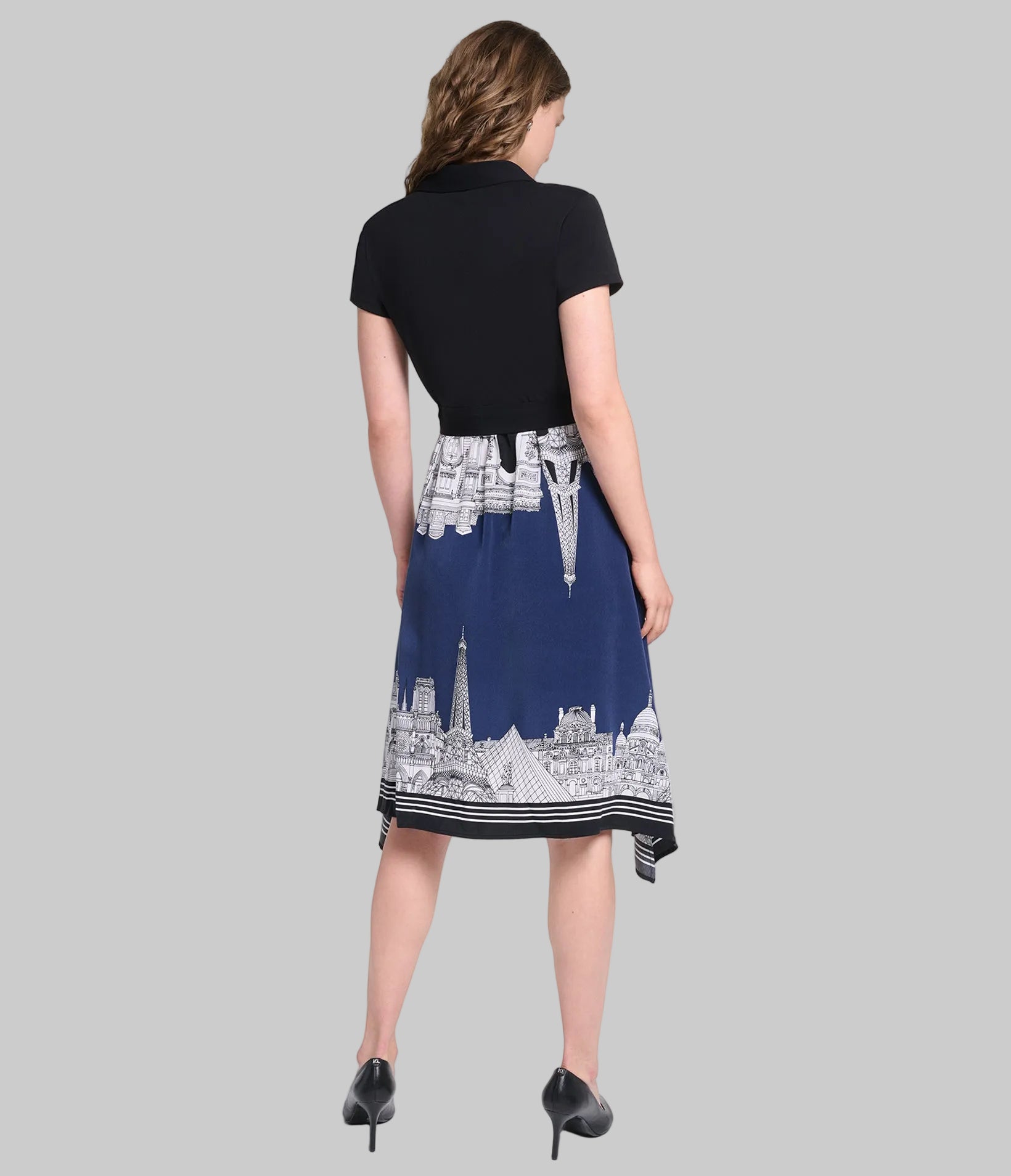 PRINTED PARIS SCENE MIDI DRESS View 2 | New Arrivals PRINTED PARIS SCENE MIDI DRESS View 2 | New Arrivals