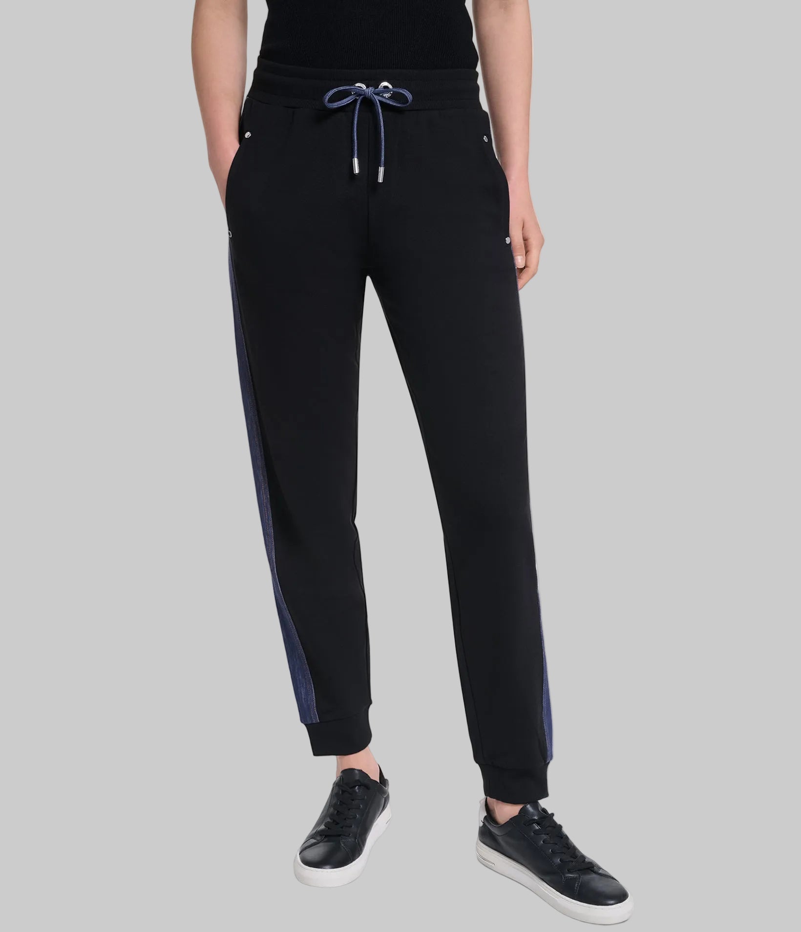 DENIM TRIM JOGGERS View 2 | New Arrivals DENIM TRIM JOGGERS View 2 | New Arrivals