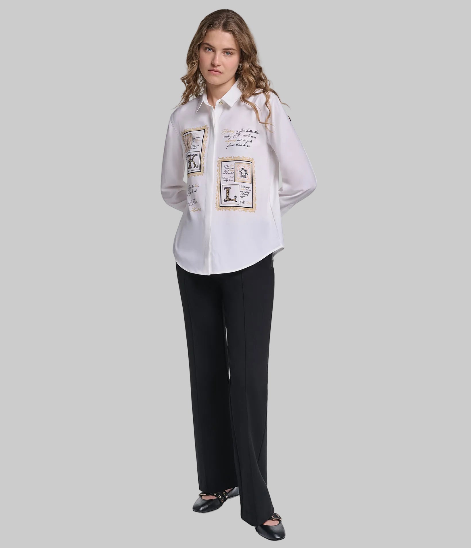 LONG SLEEVE ROCOCO KL FRAME SOFT BLOUSE VIEW 6 LONG SLEEVE ROCOCO KL FRAME SOFT BLOUSE VIEW 6