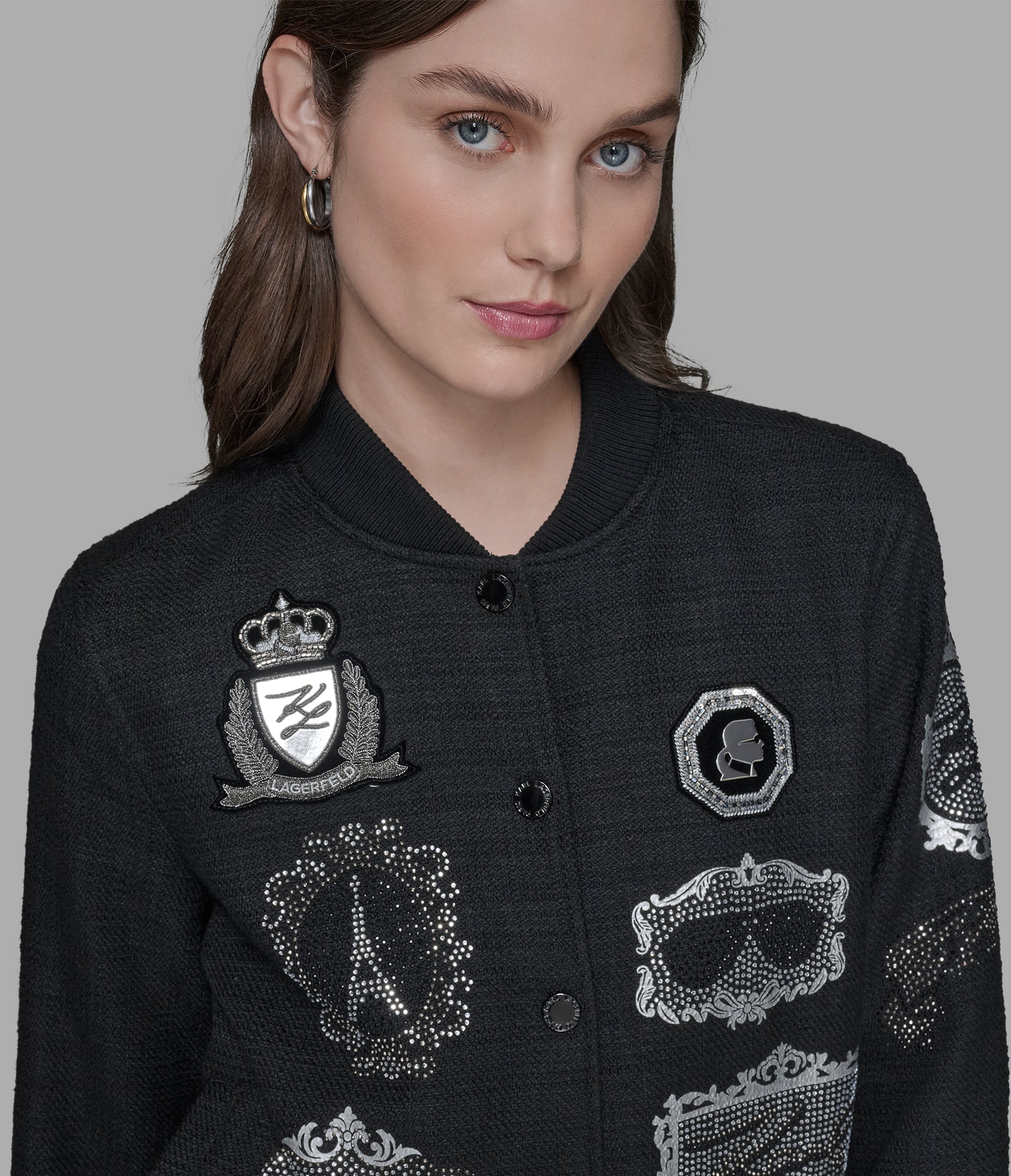 BOMBER JACKET WITH PATCHES VIEW 6 BOMBER JACKET WITH PATCHES VIEW 6